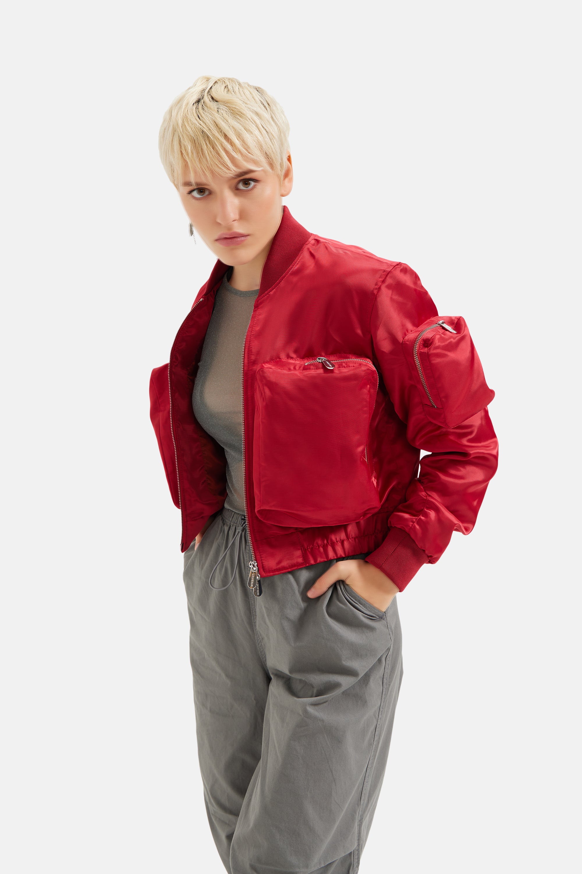 Drake - Utility Nylon Bomber - Red