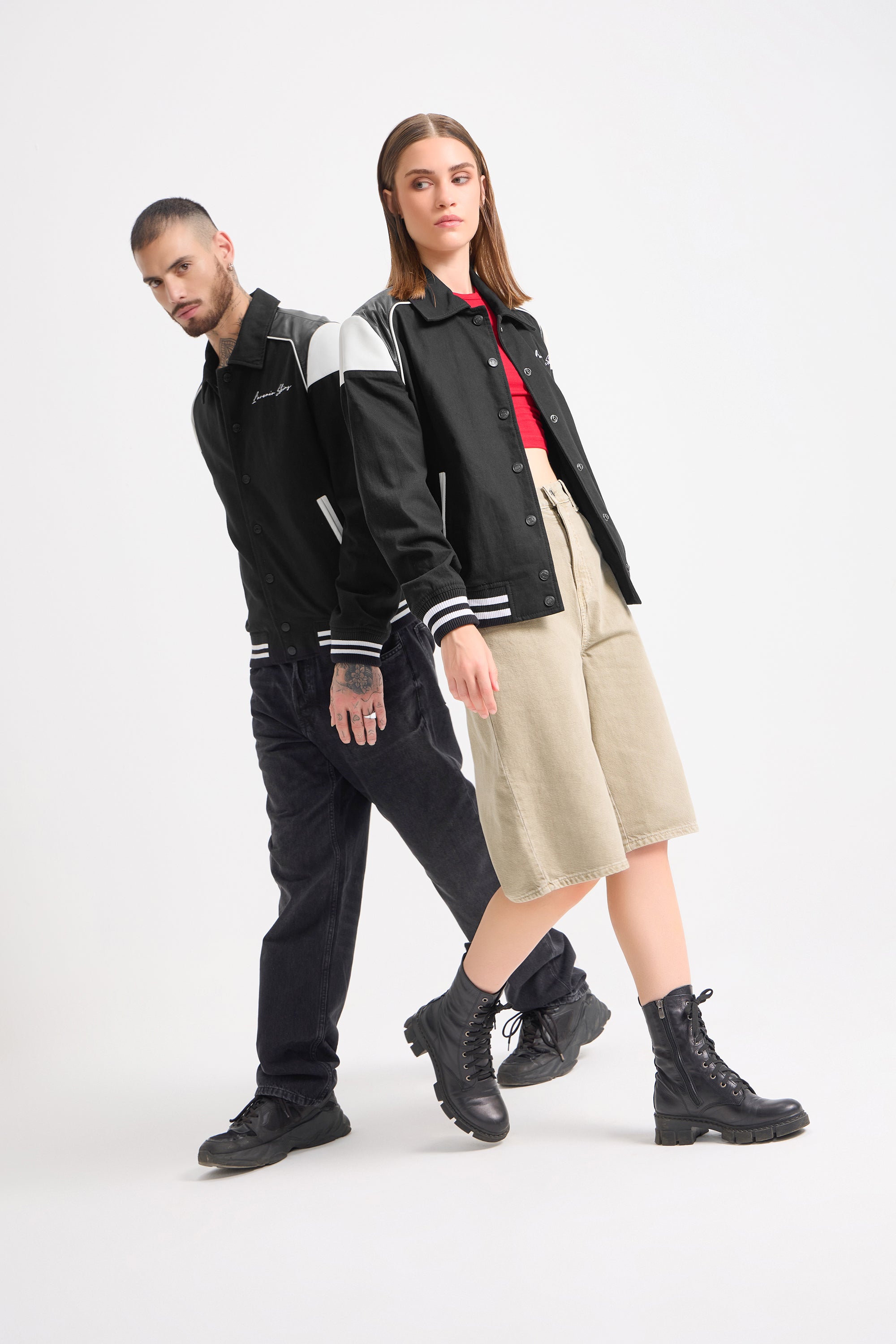 Paris - Unisex Leather Varsity