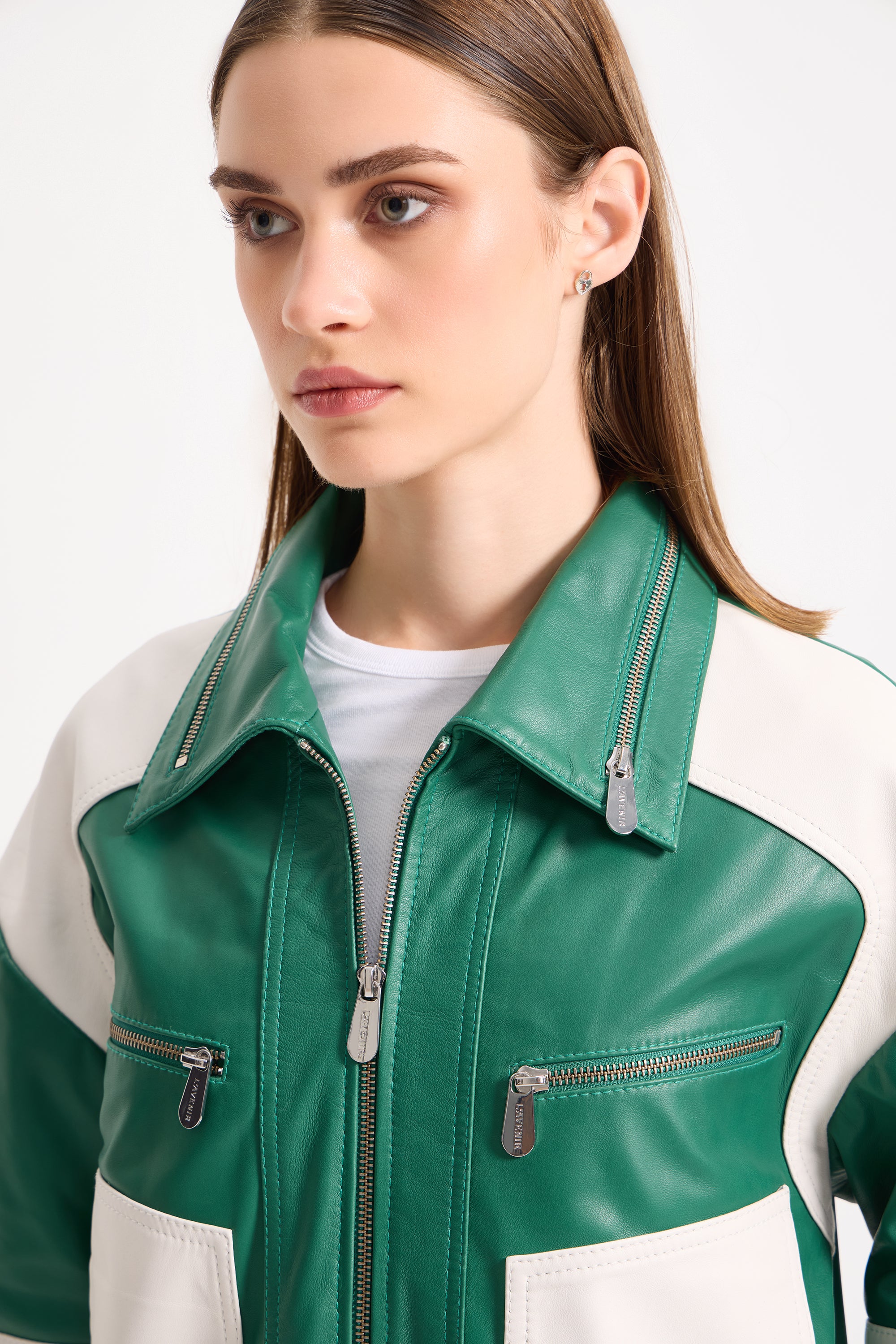 Emory - Unisex Patchwork Leather Jacket