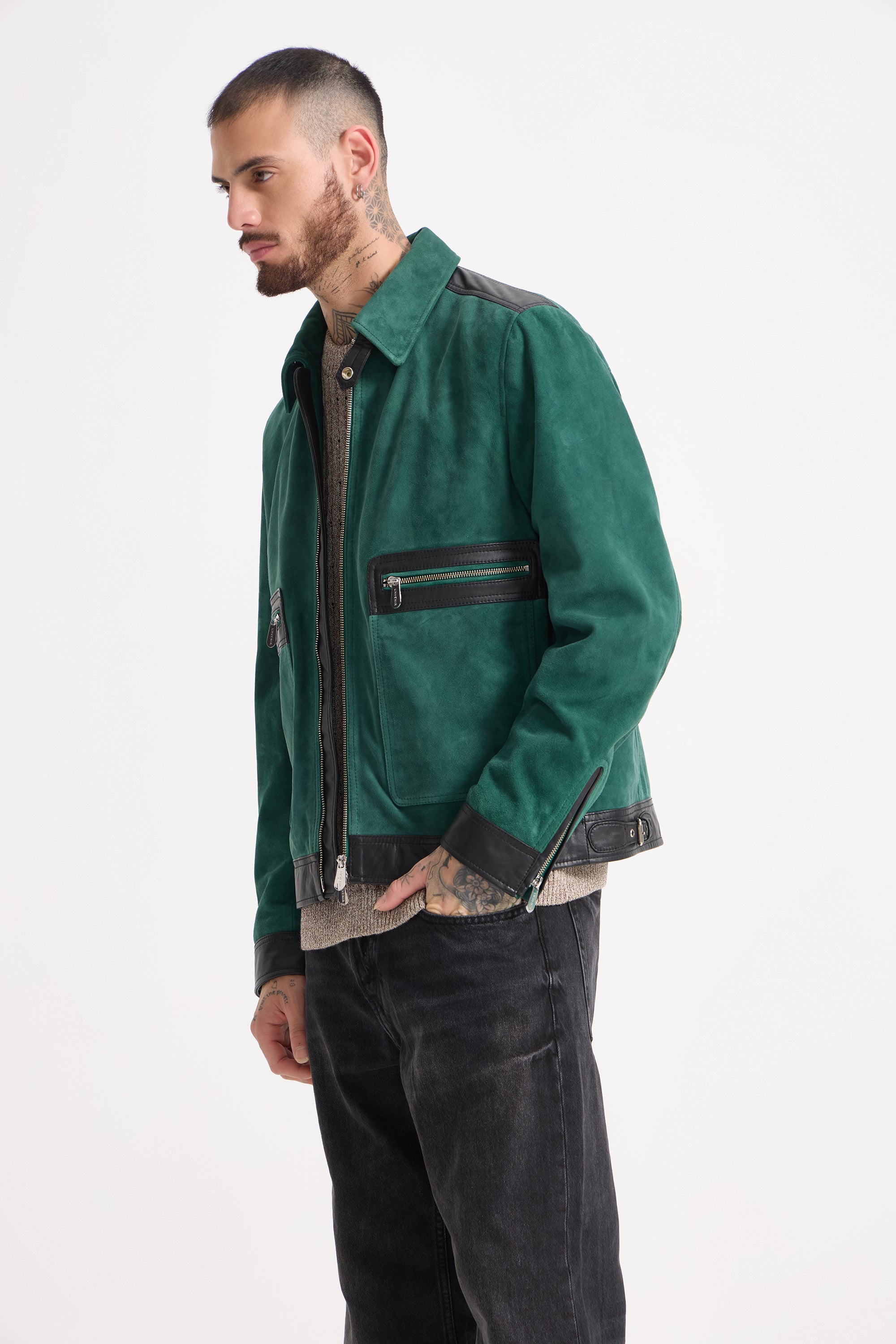 Anton - Suede Spread Leather Jacket