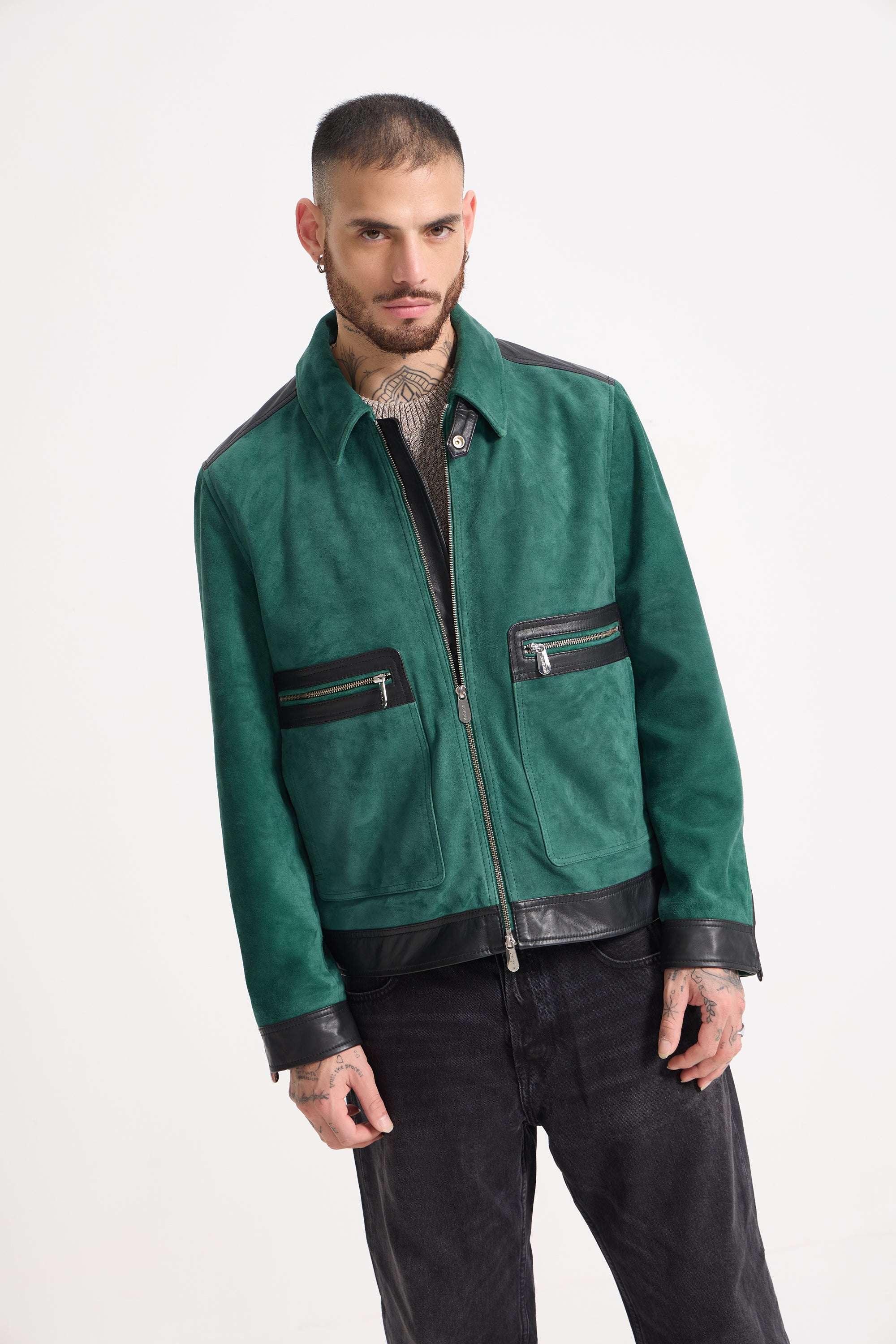 Anton - Suede Spread Leather Jacket