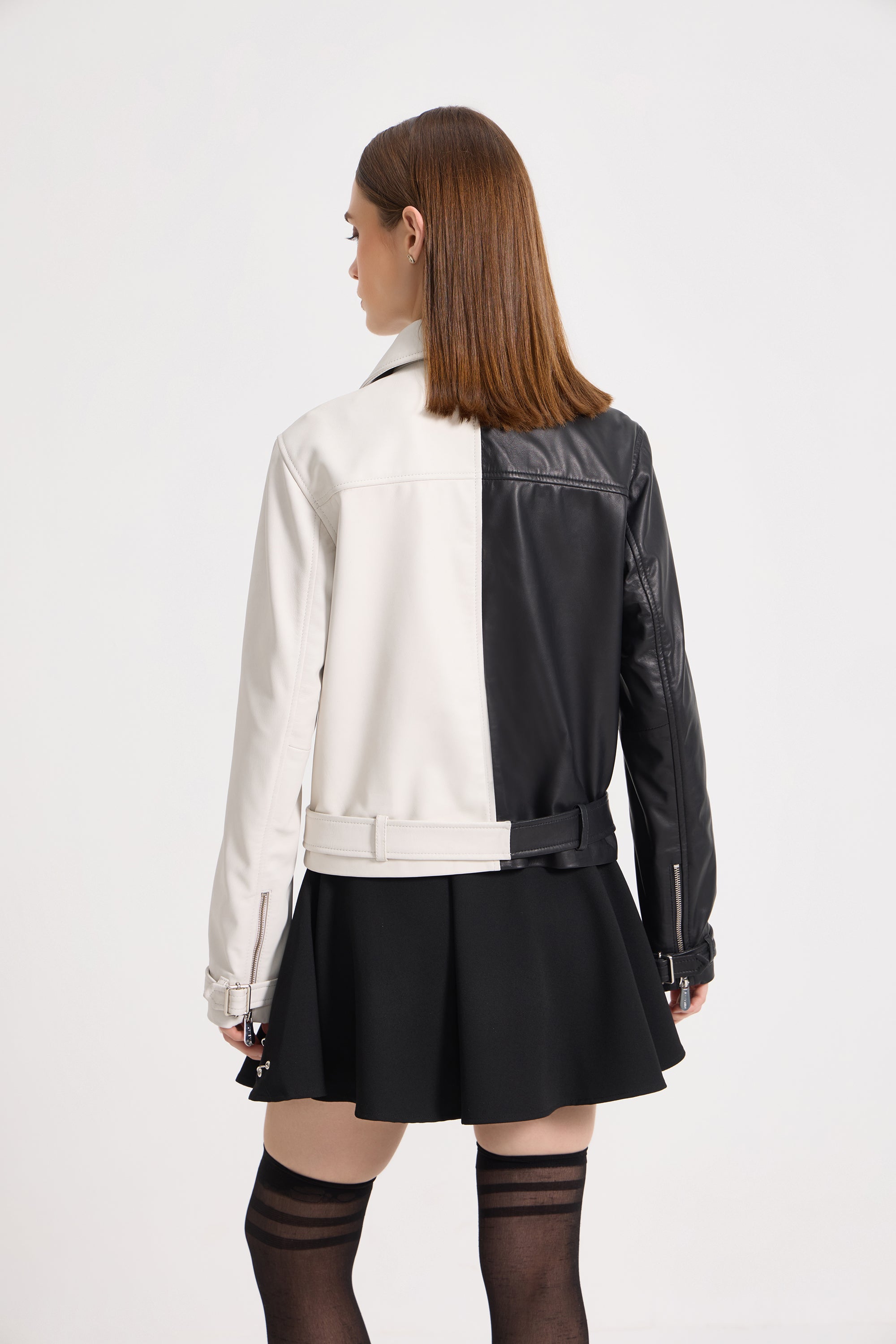 Ambre - Half and Half Leather Jacket