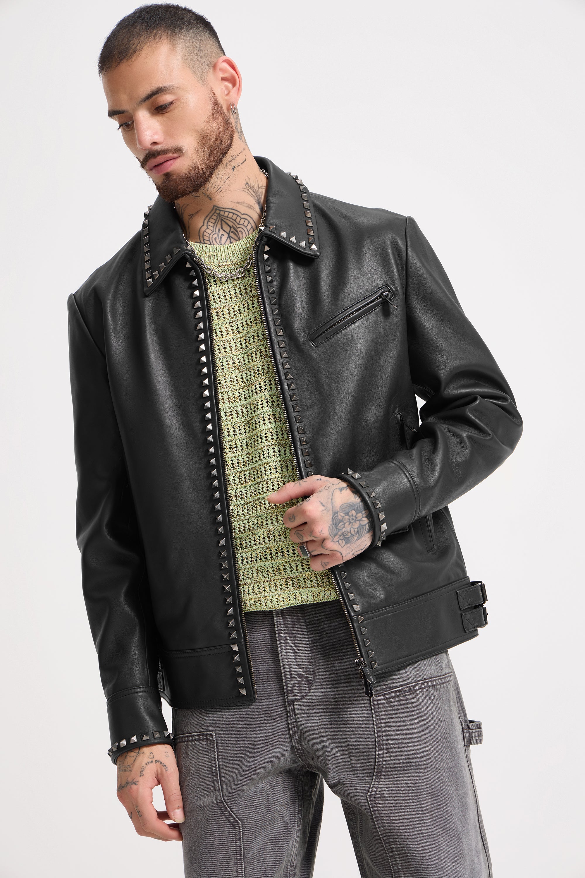 Léo - Untitled Studded Leather Jacket