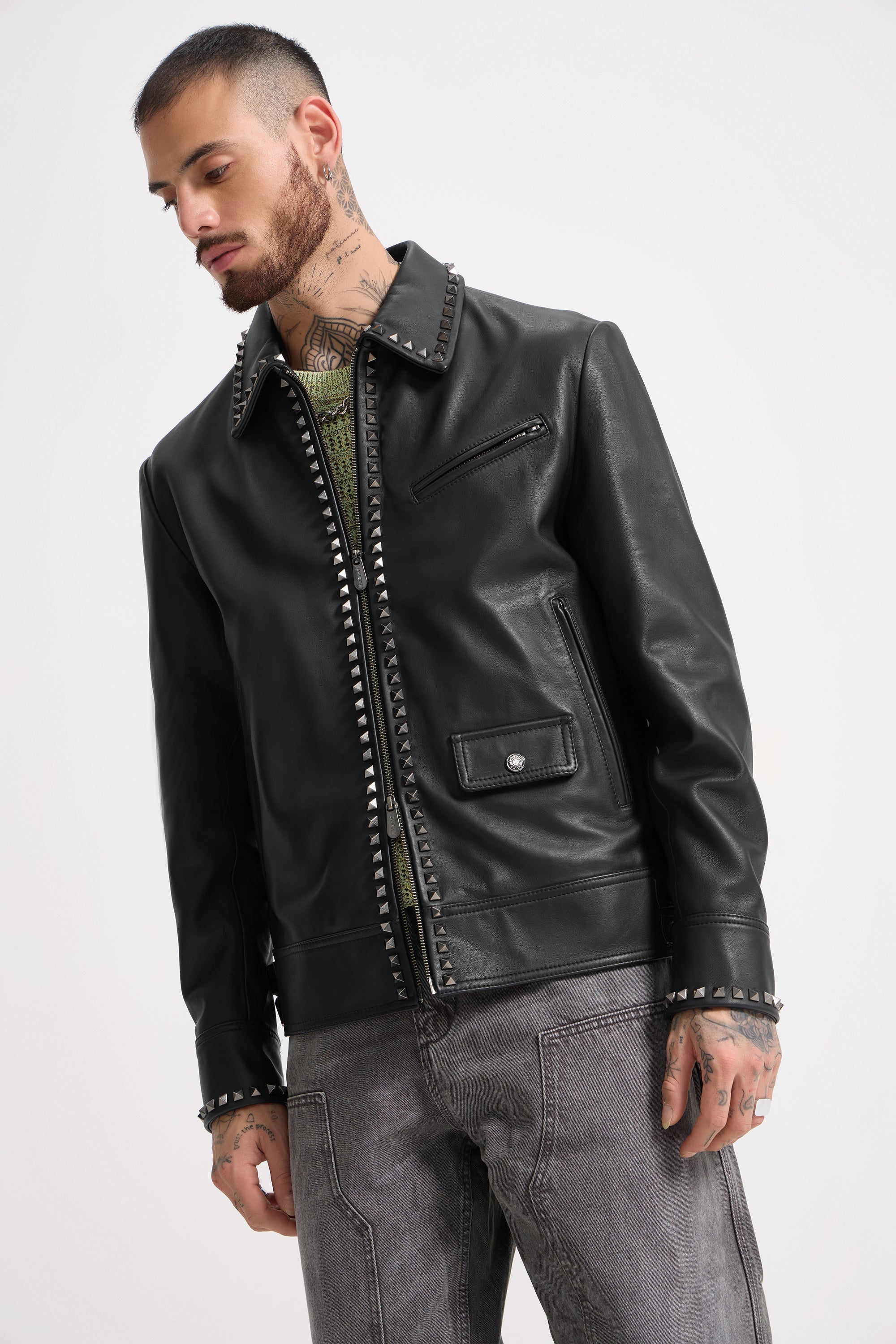 Léo - Untitled Studded Leather Jacket