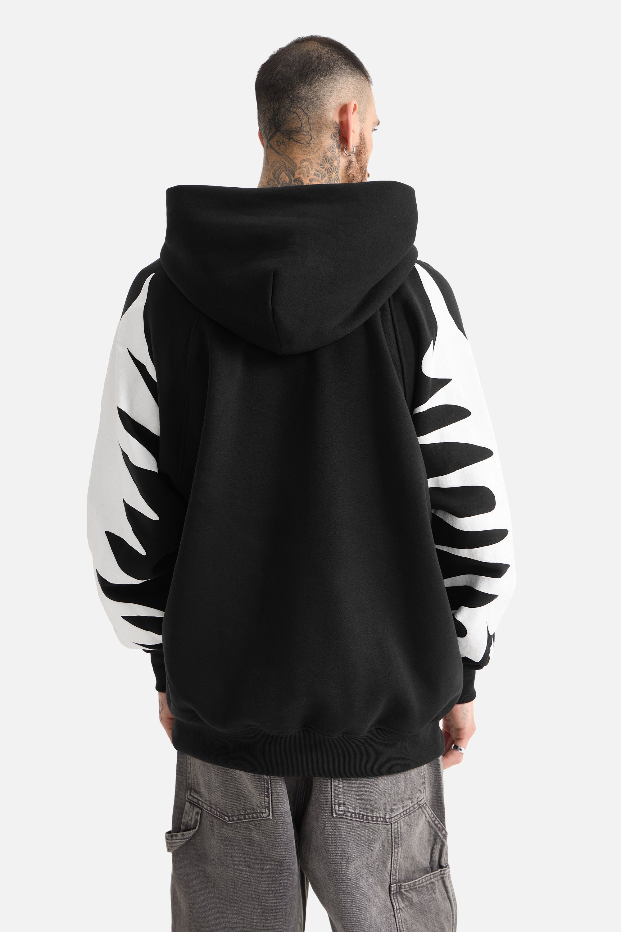 Paradise - Oversized Raglan Hoodie Black