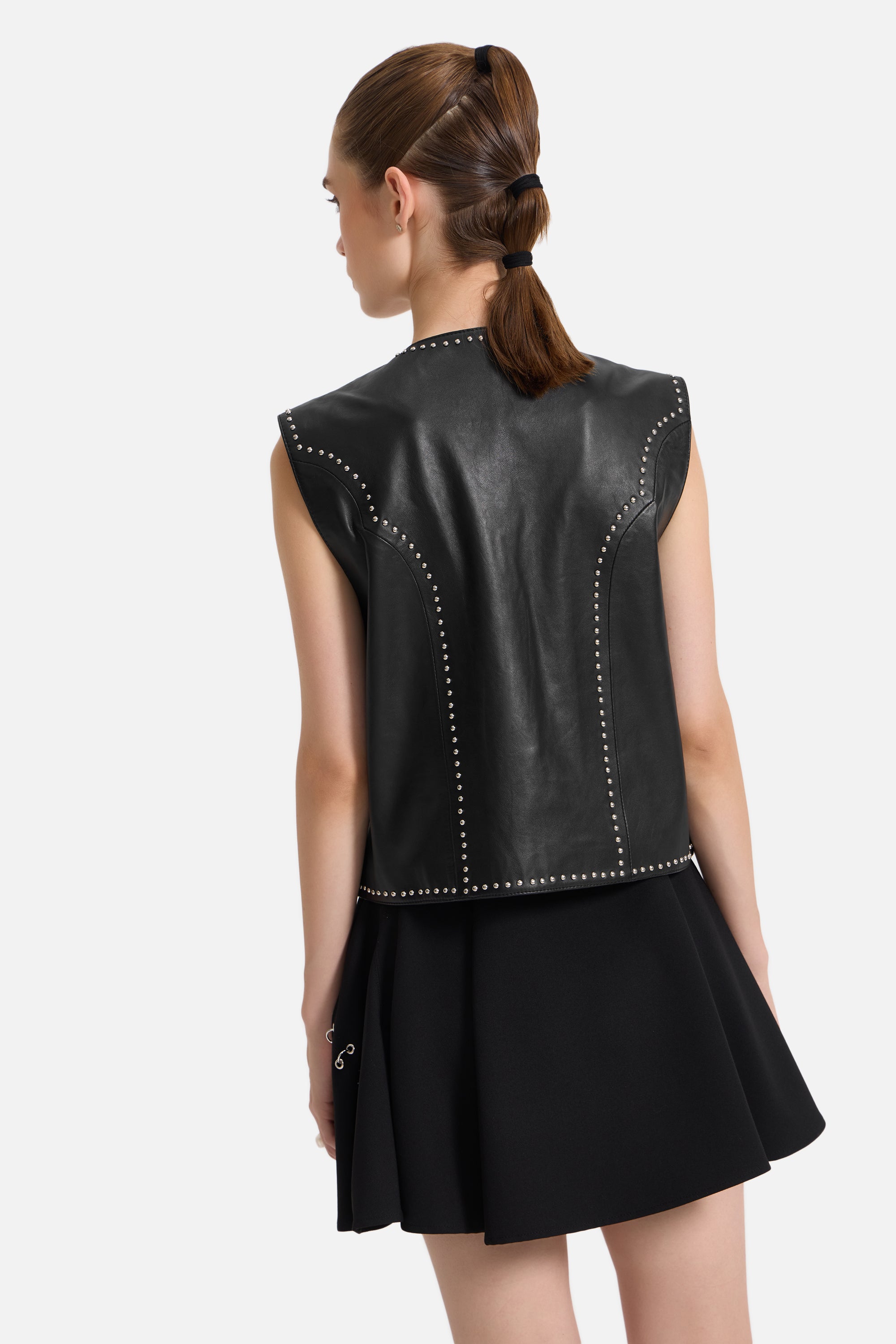 Lina - Studded Leather Vest