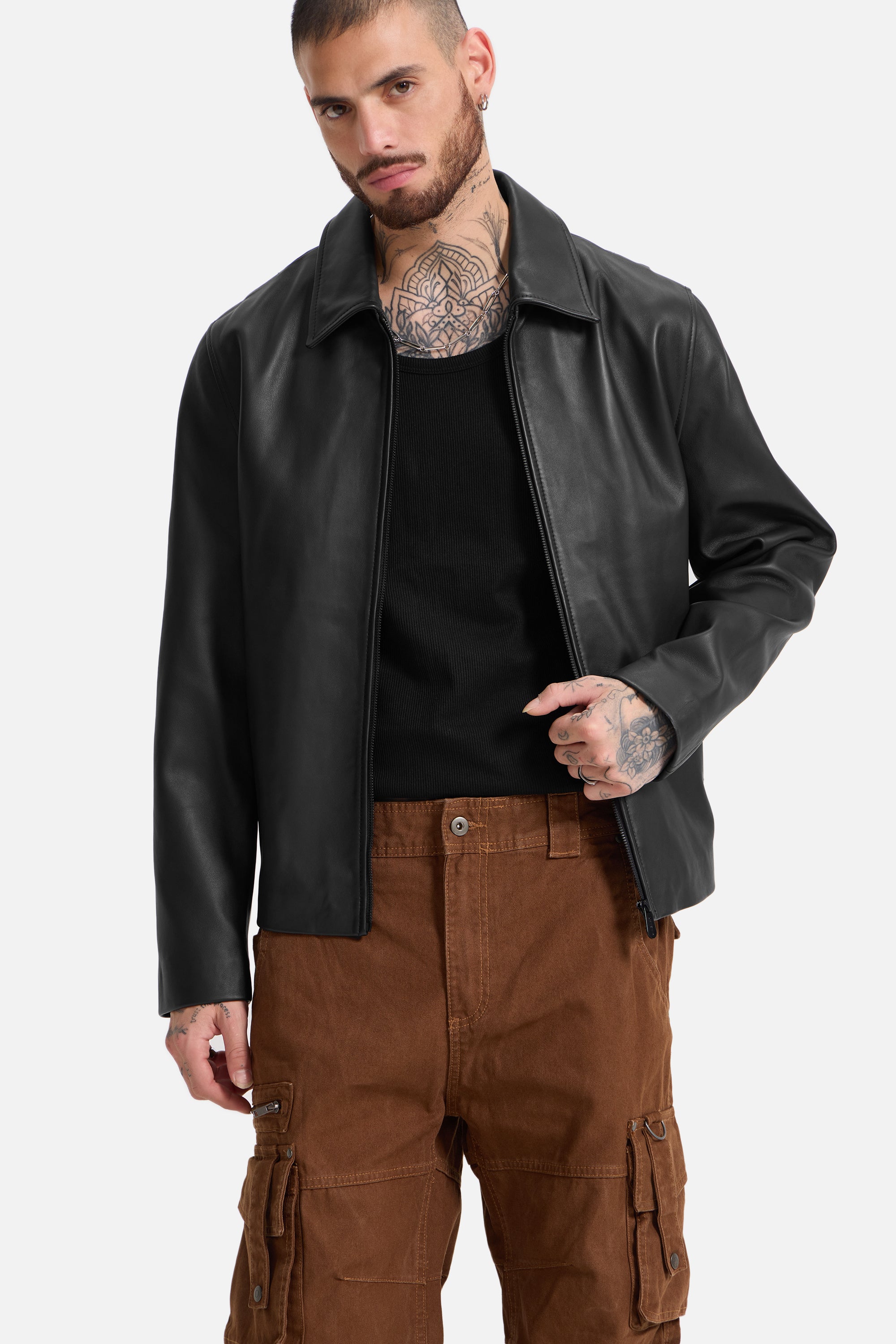 Lyon - Matte Finish Leather Jacket