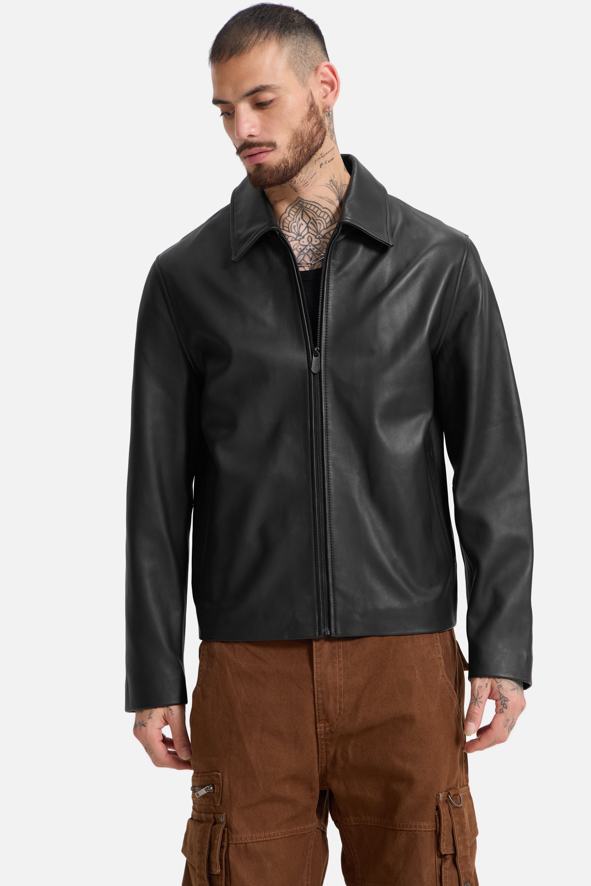 Lyon - Matte Finish Leather Jacket