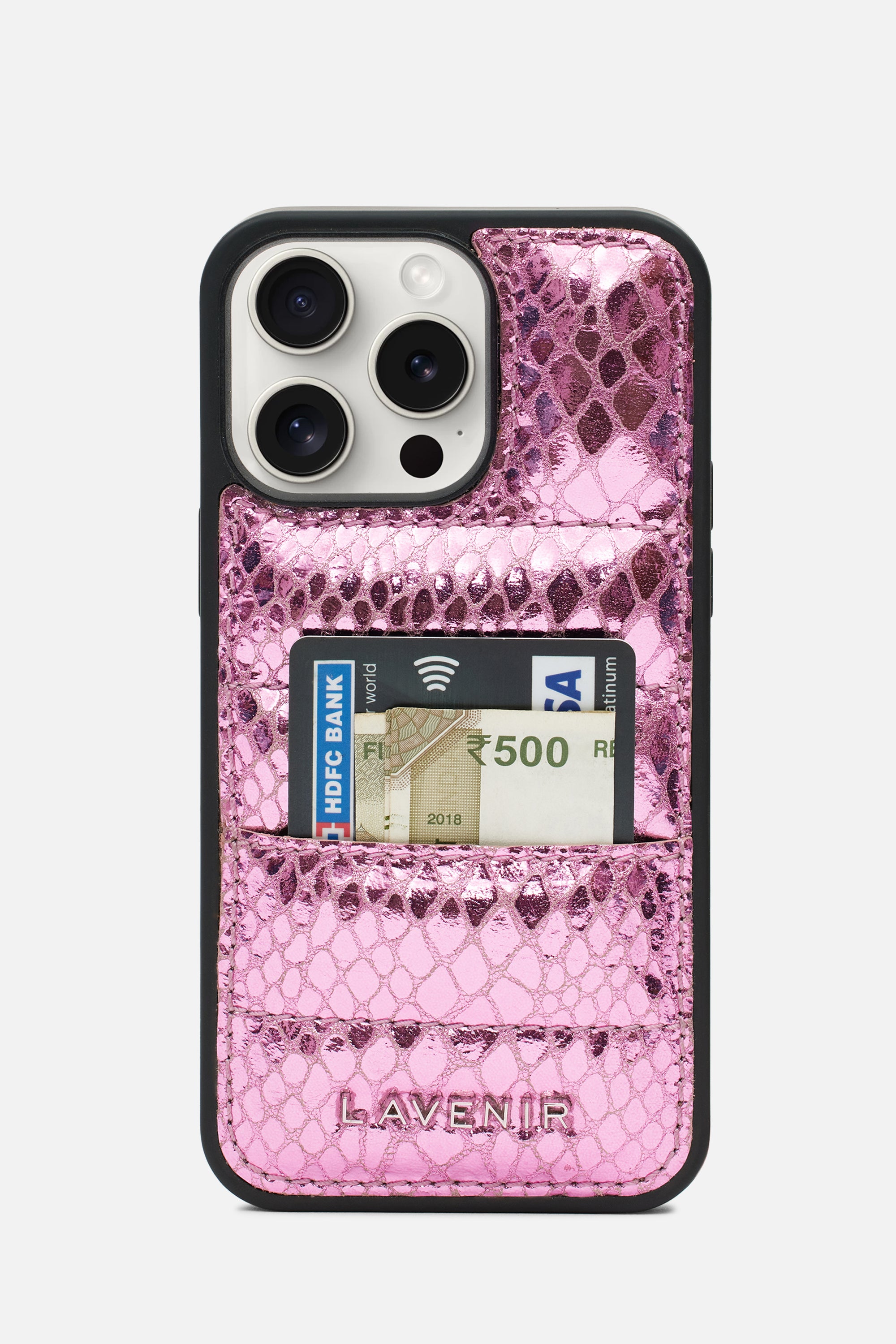 iPhone Case - Quilted Croco - Rose Metallic