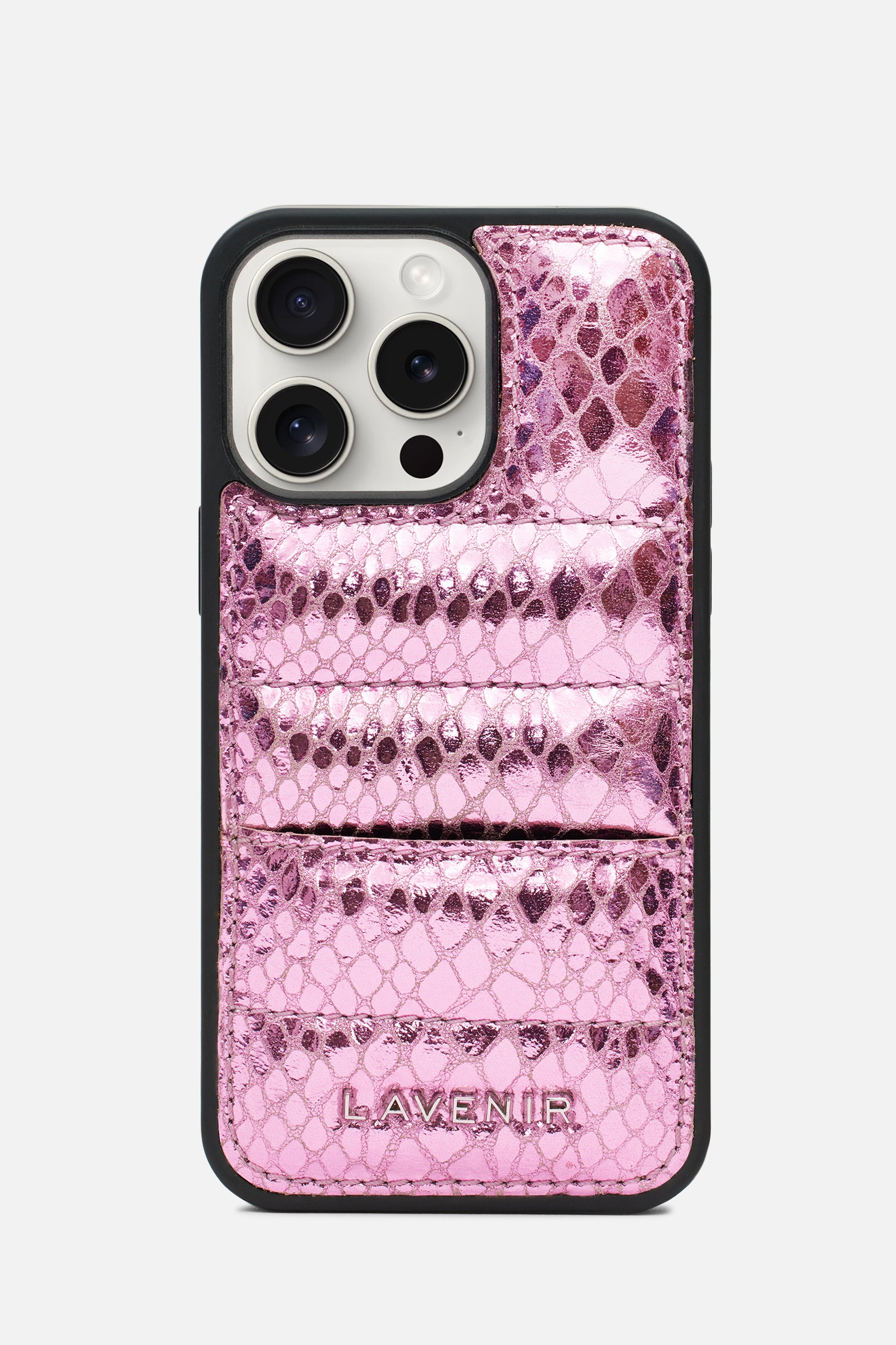 iPhone Case - Quilted Croco - Rose Metallic