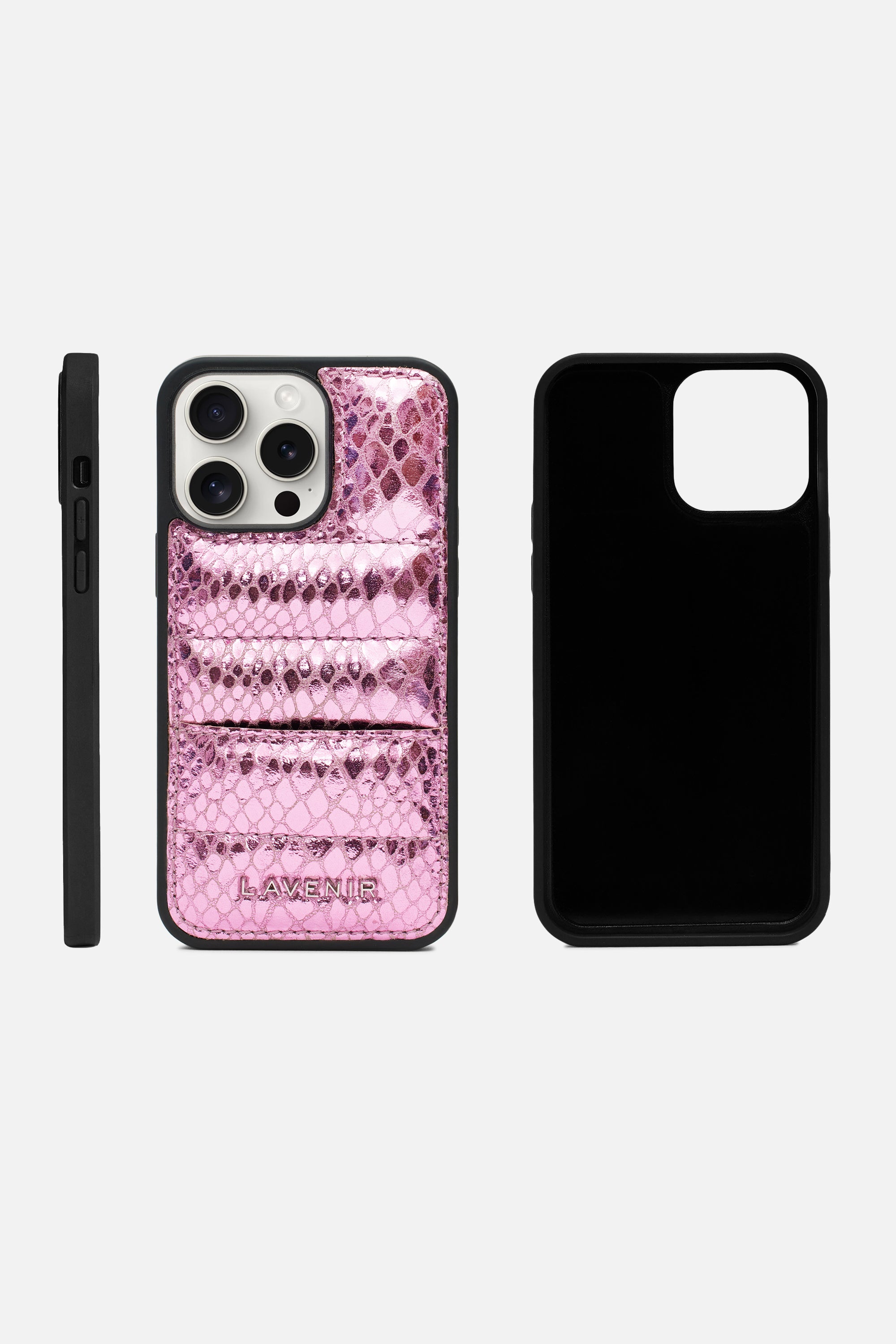 iPhone Case - Quilted Croco - Rose Metallic