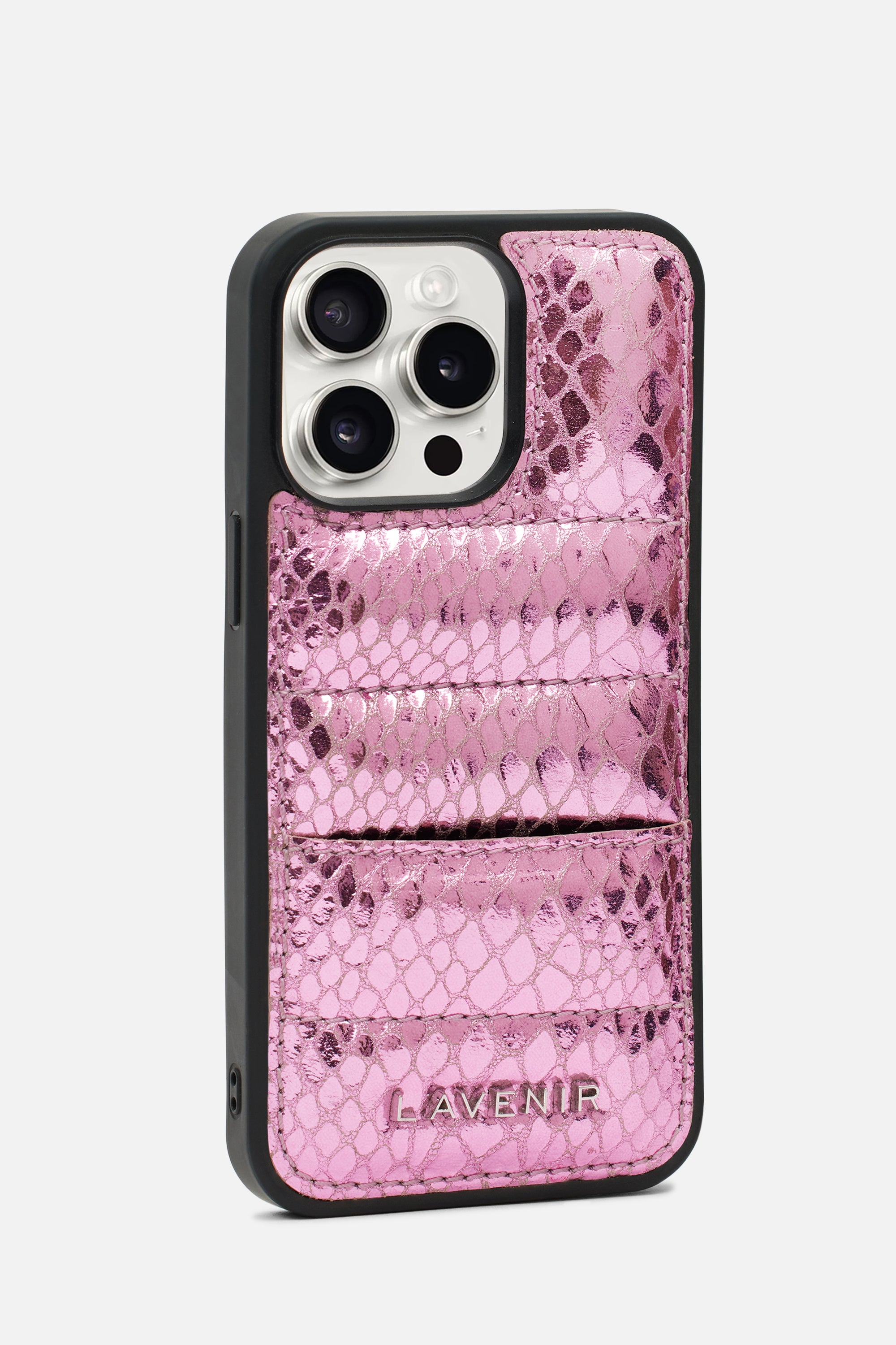 iPhone Case - Quilted Croco - Rose Metallic