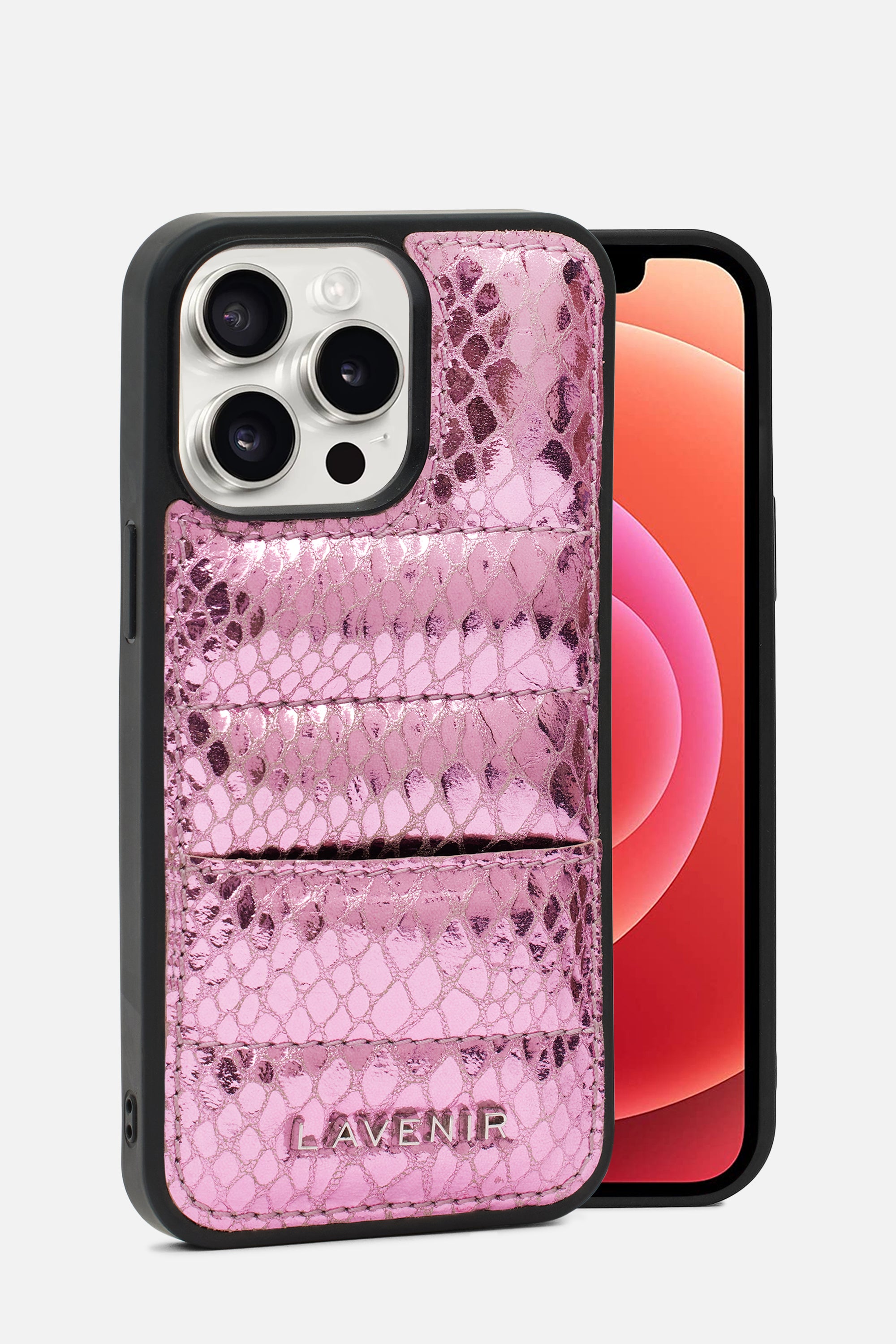 iPhone Case - Quilted Croco - Rose Metallic