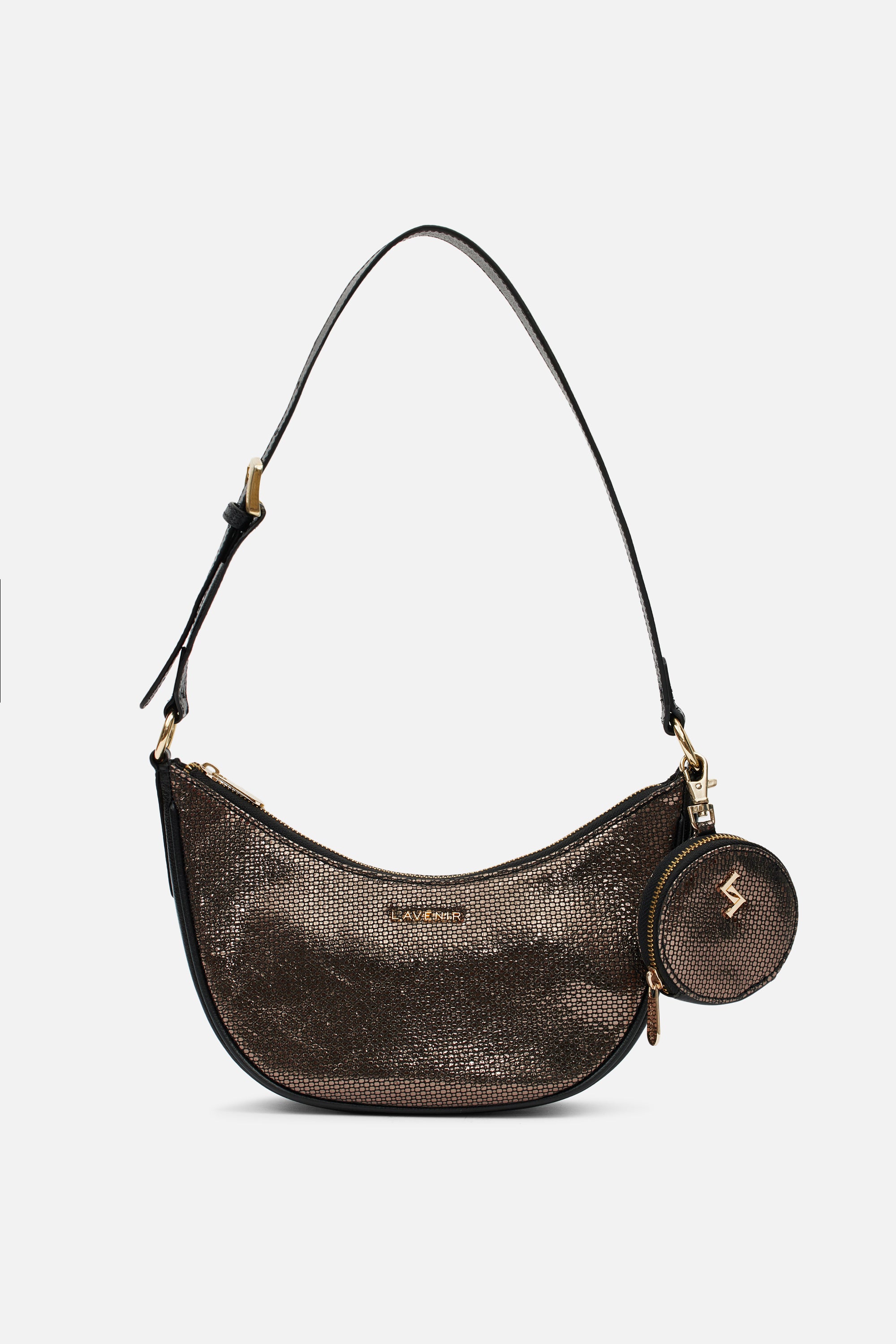 Olivia Hobo Bag - Gold Metallic & Black