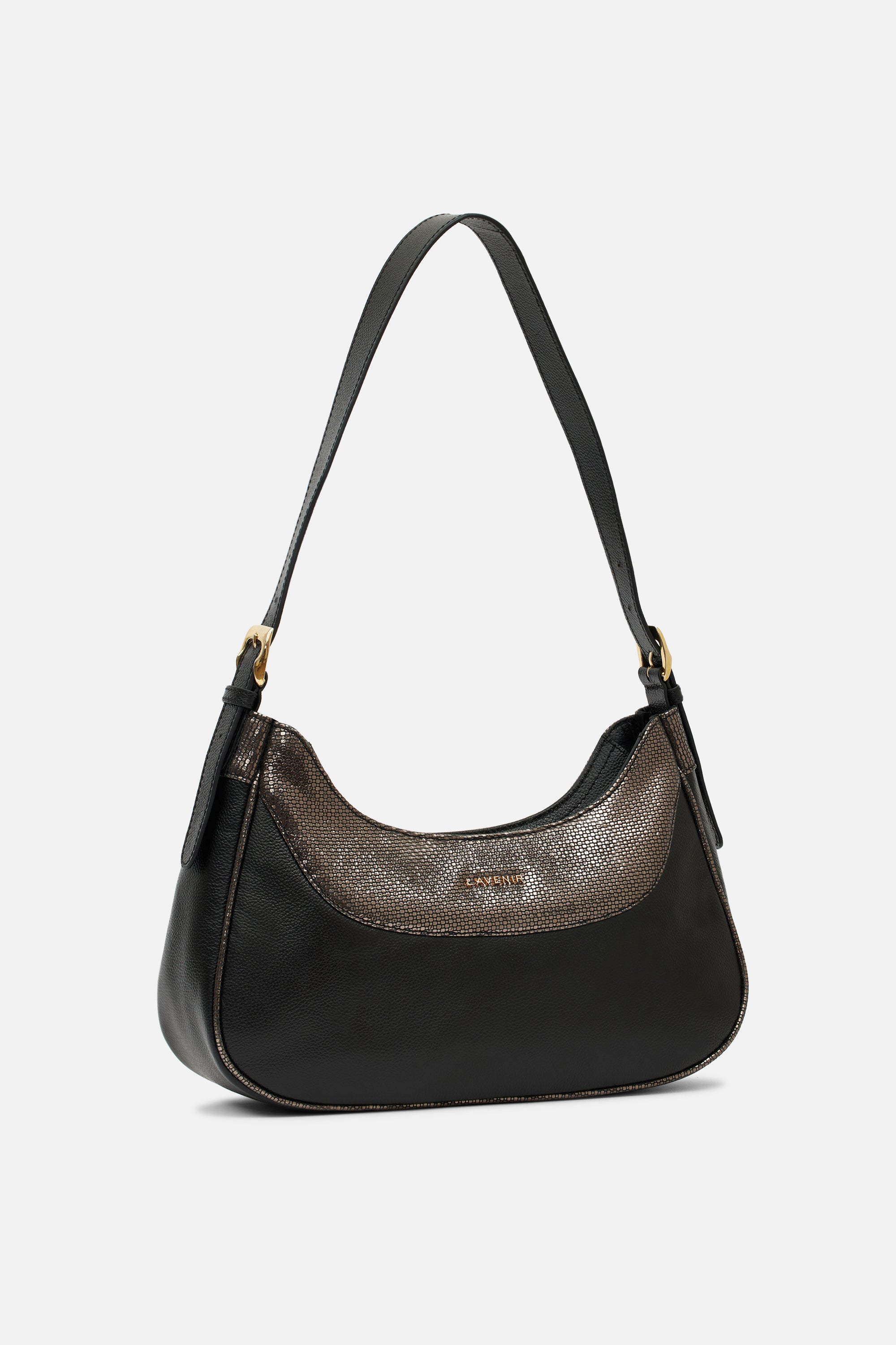 Olivia Medium Hobo Bag - Gold Metallic & Black