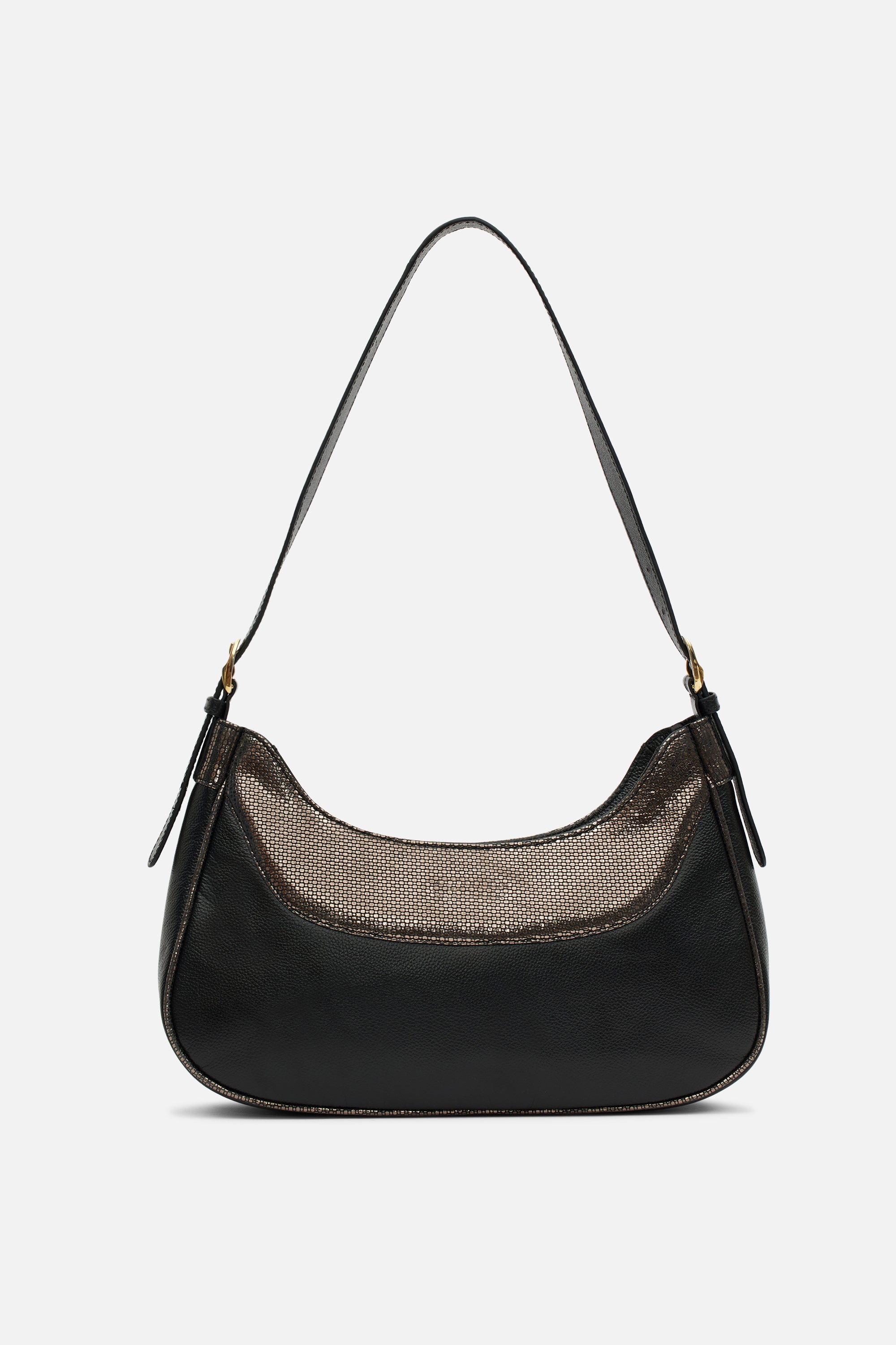 Olivia Medium Hobo Bag - Gold Metallic & Black