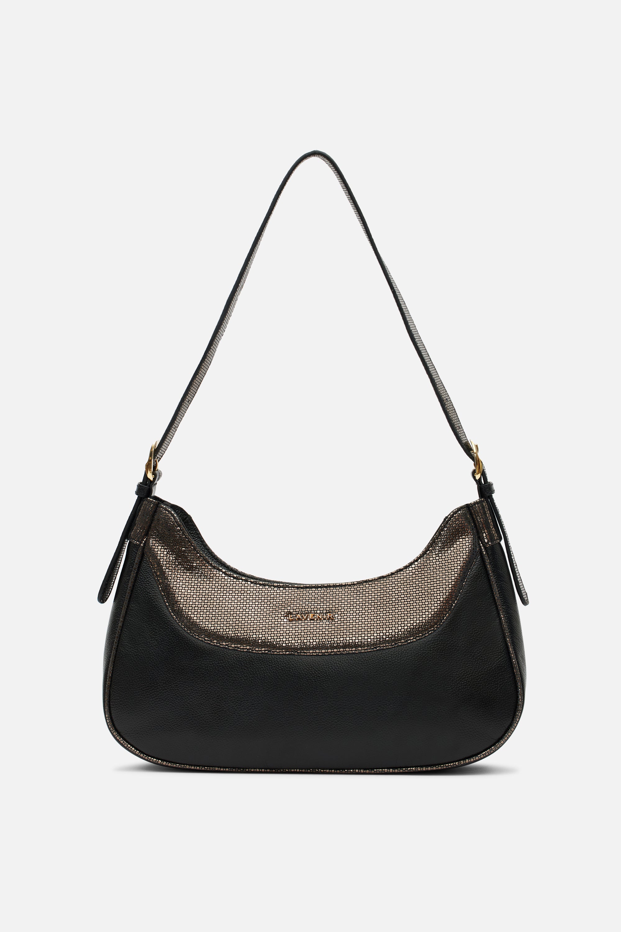 Olivia Medium Hobo Bag - Gold Metallic & Black