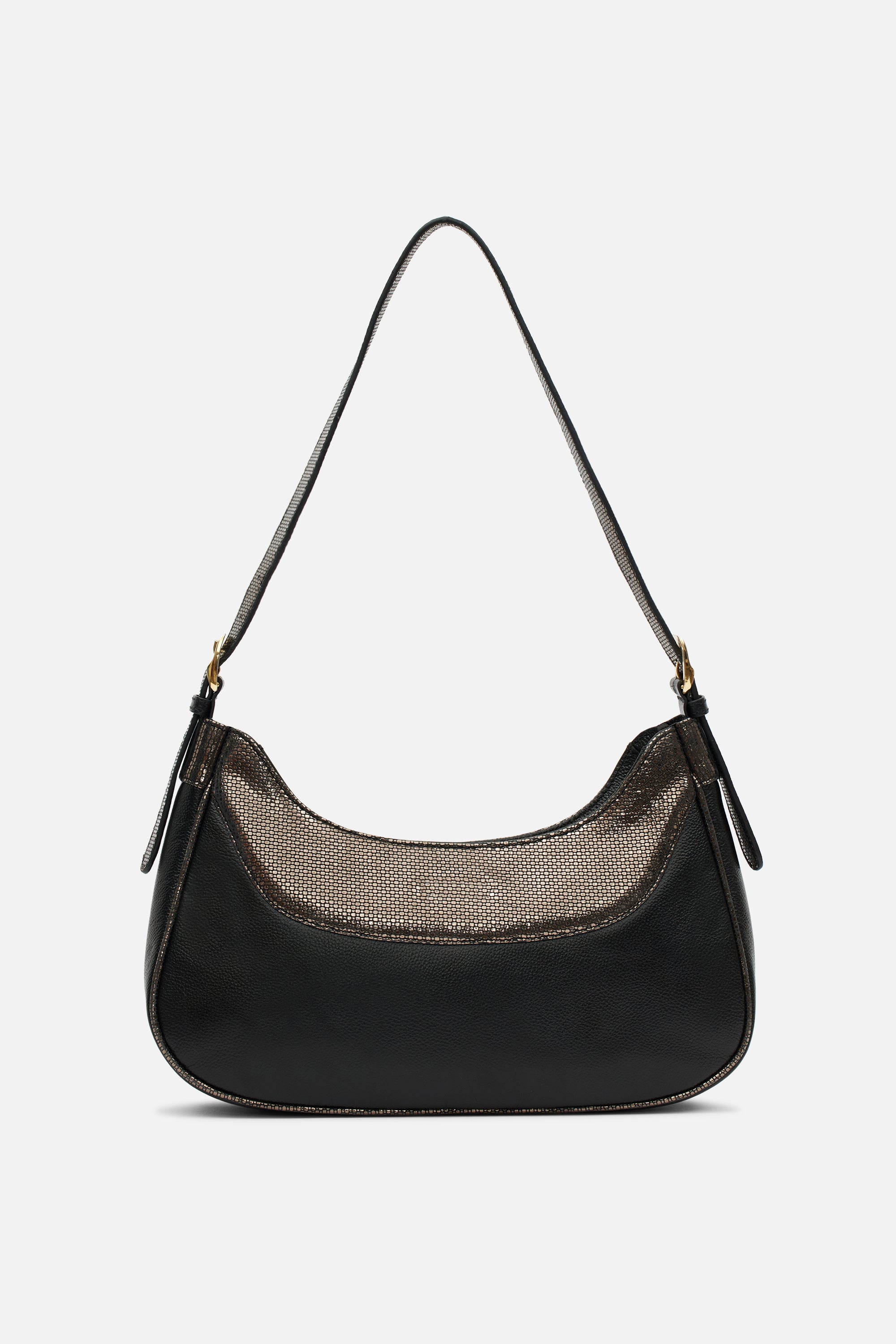 Olivia Medium Hobo Bag - Gold Metallic & Black