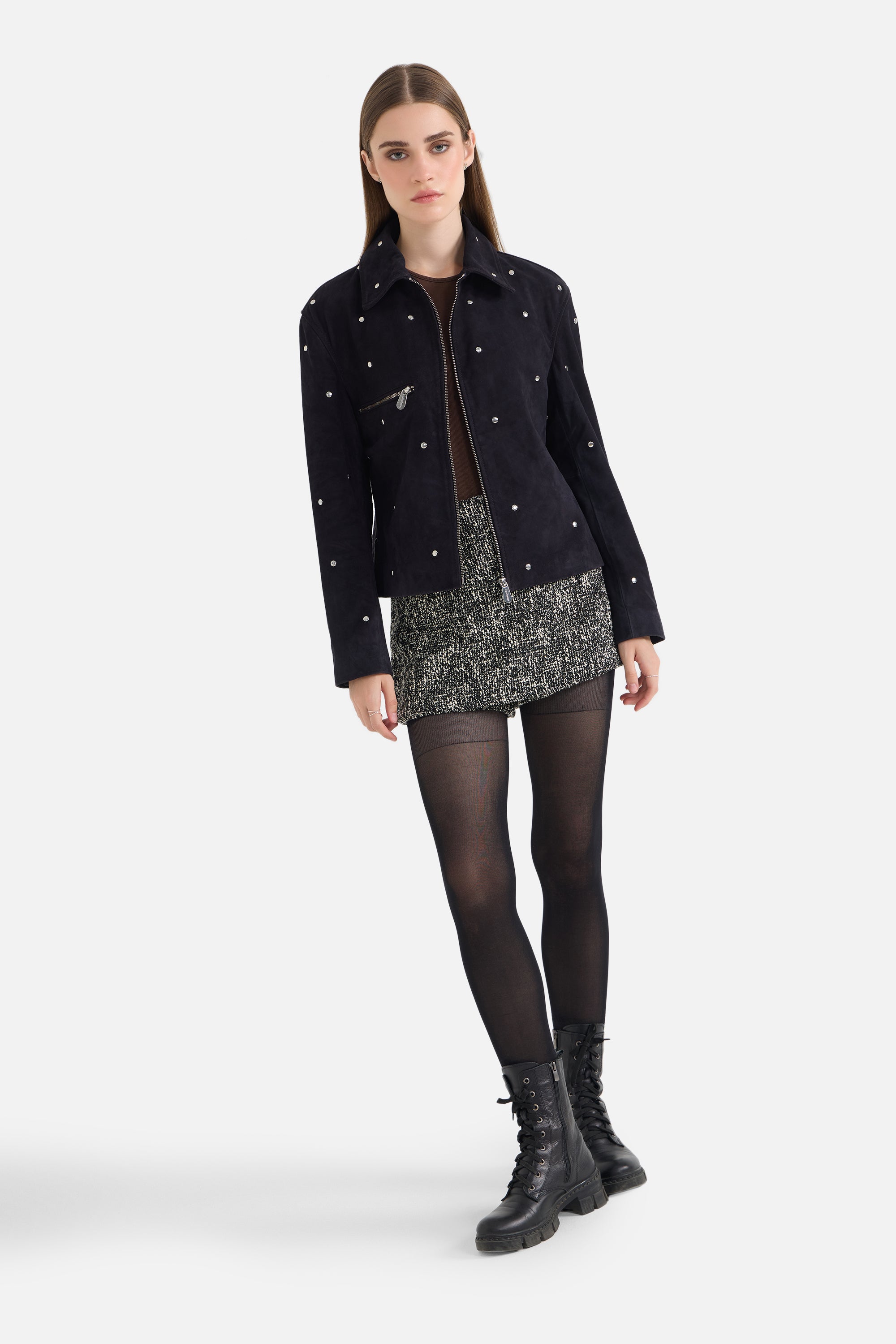 Avis - Unisex Suede Studded Jacket