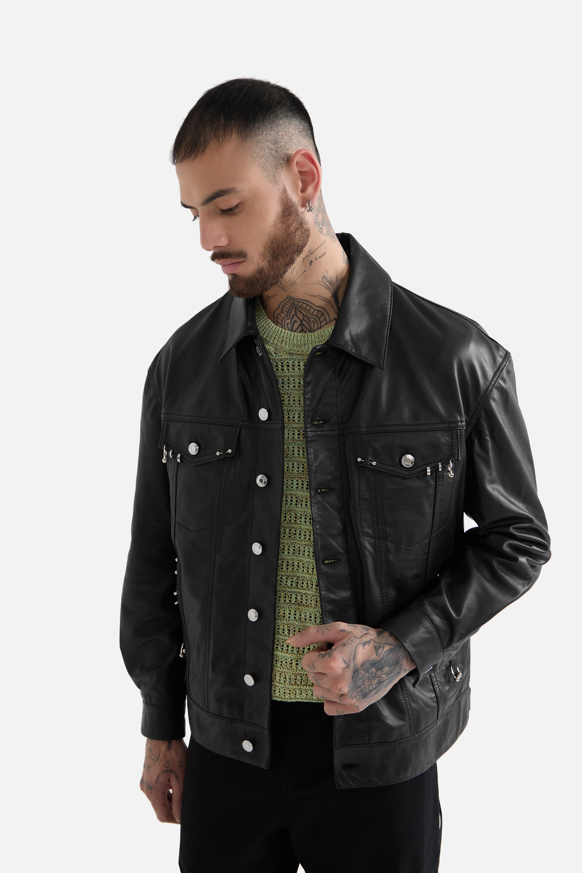 Percer - Pierced Leather Jacket