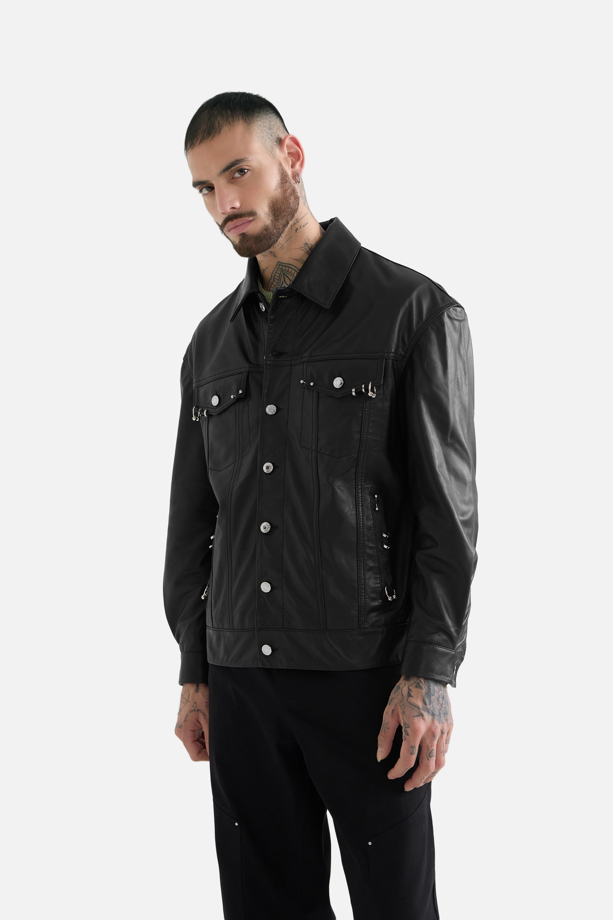 Percer - Pierced Leather Jacket