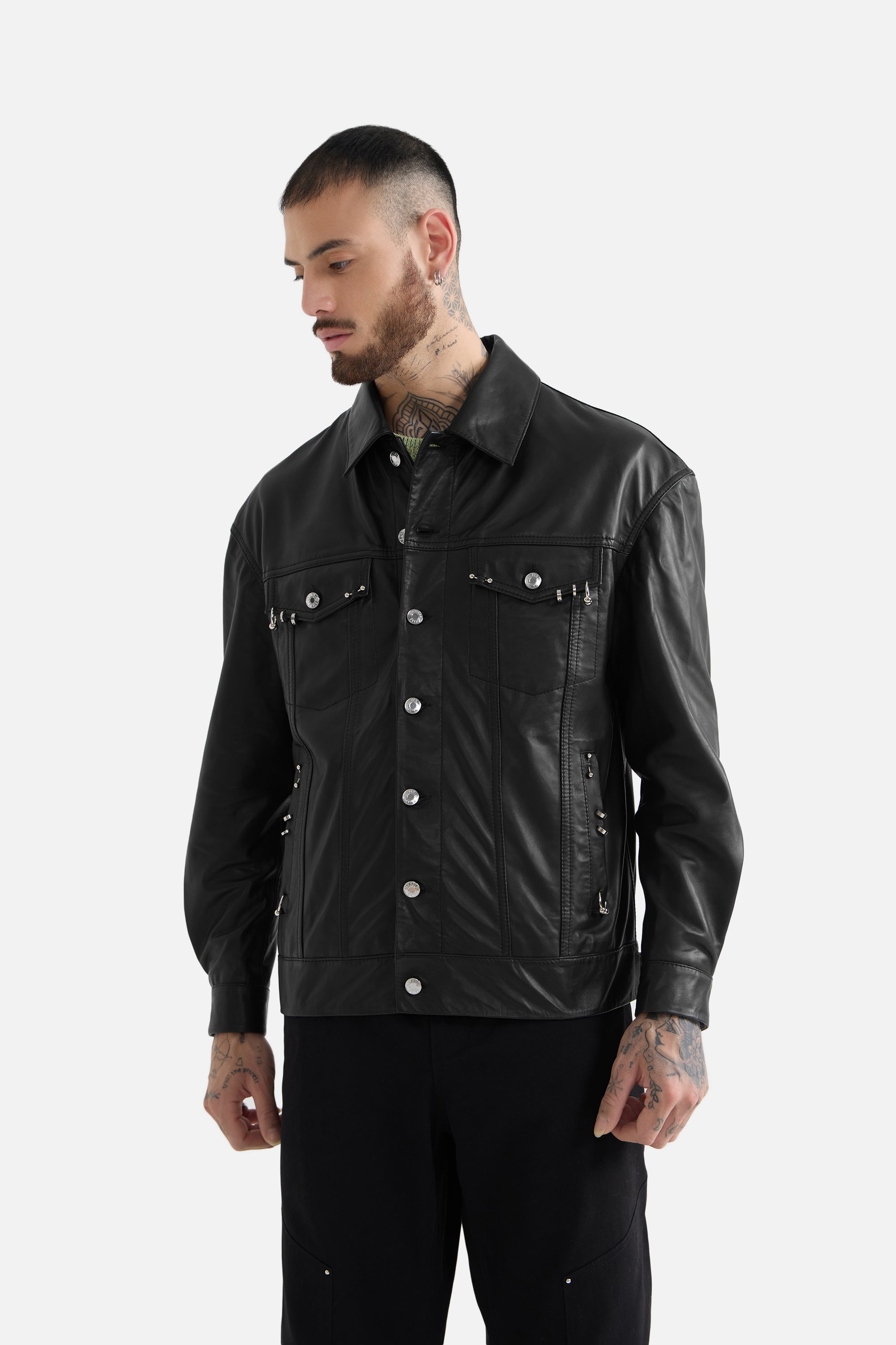 Percer - Pierced Leather Jacket