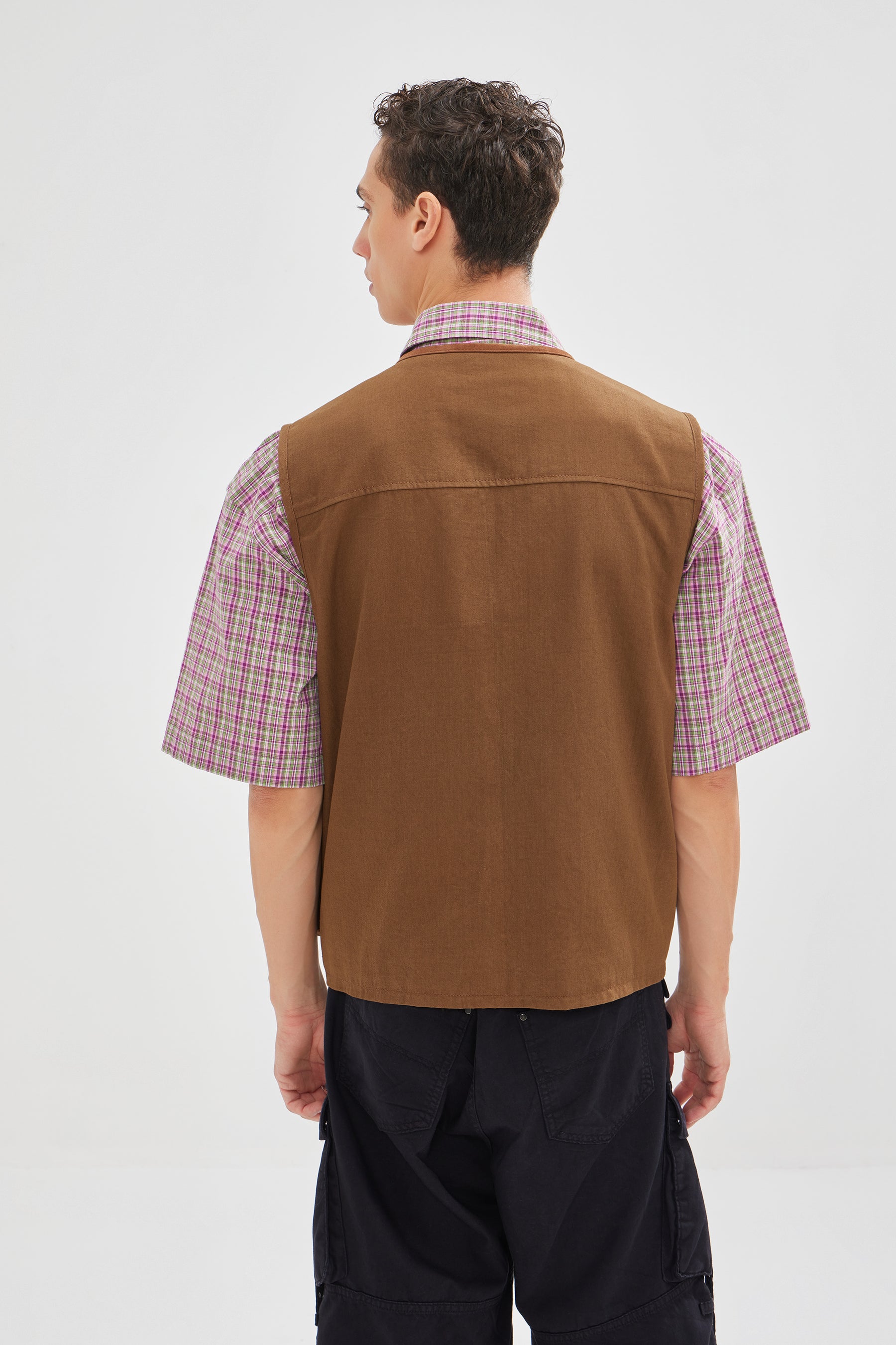 Aegon - Utility Gilet - Suede & Cotton Twill