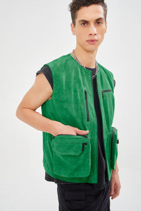 Massimo - Utility Suede Gilet