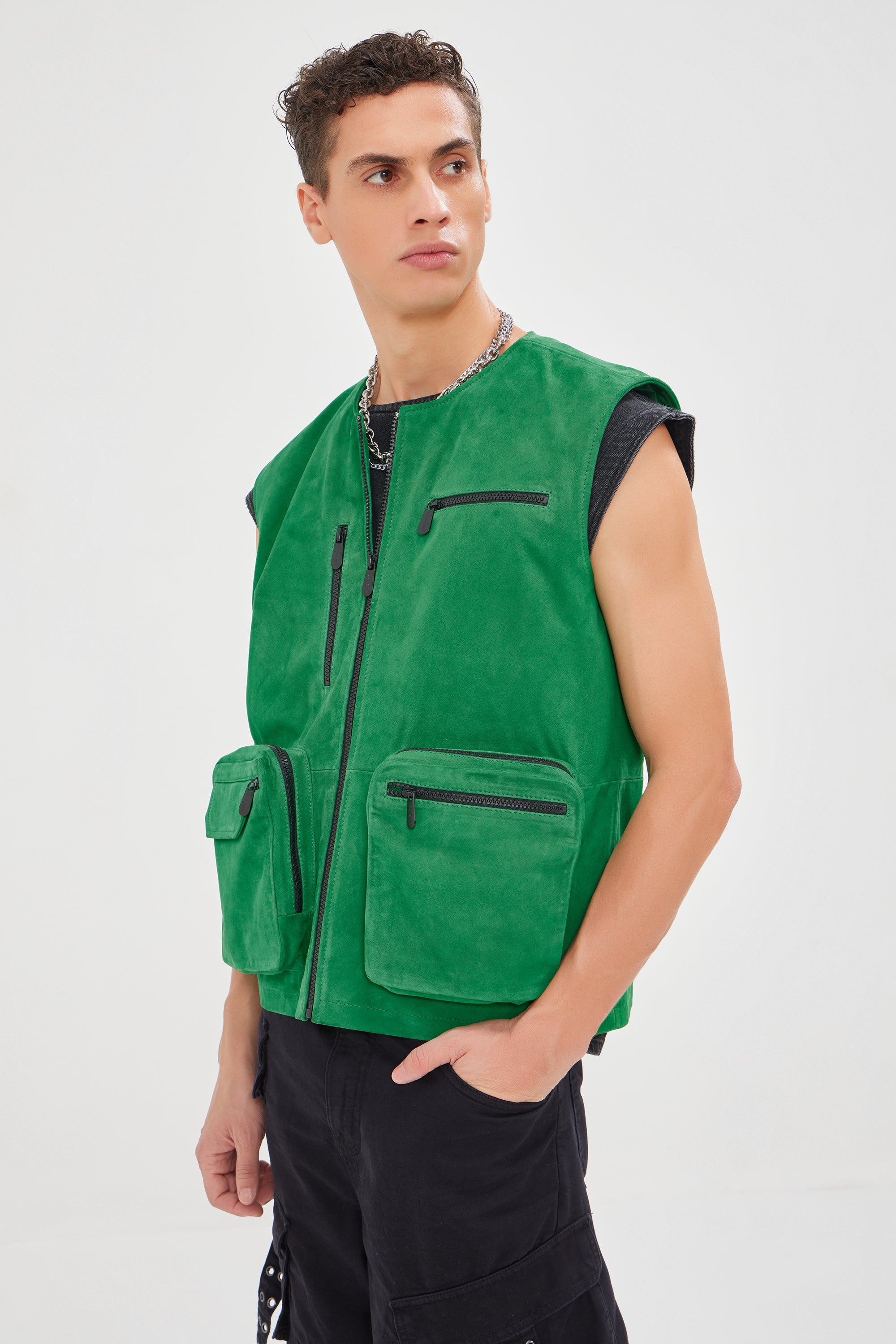 Massimo - Utility Suede Gilet