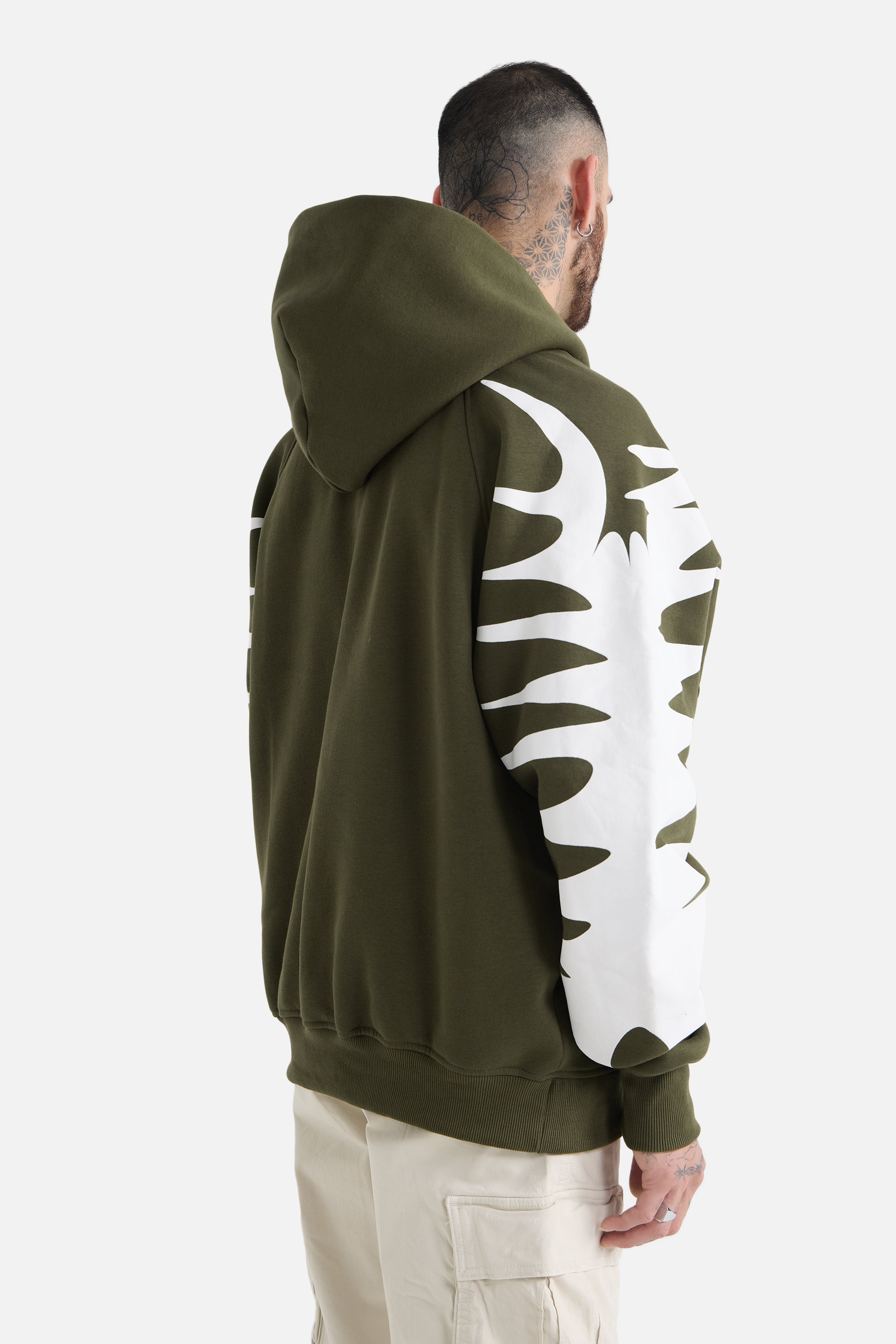 Paradise - Oversized Raglan Hoodie Thatch Green