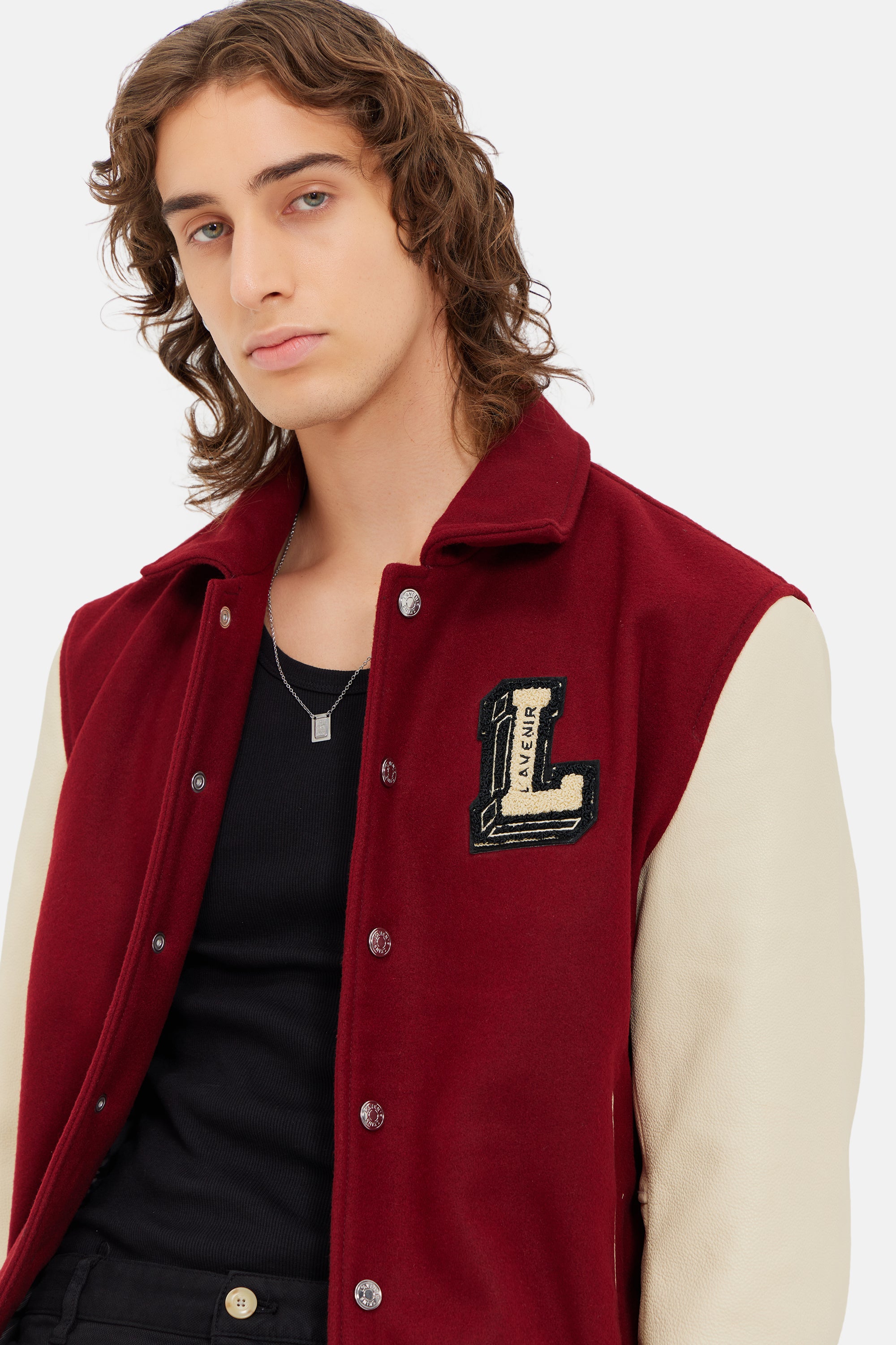 Blaze - L'avenir Teddy Jacket - Burgundy & Off White