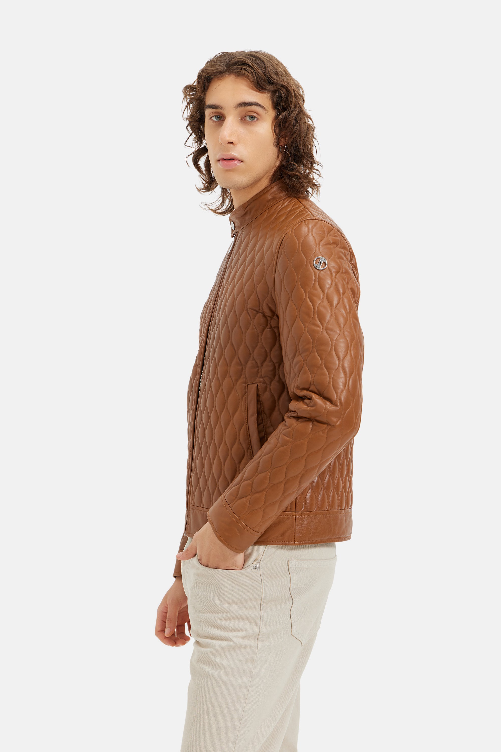 Mika 3.0 - Quilted Leather Jacket - Cognac