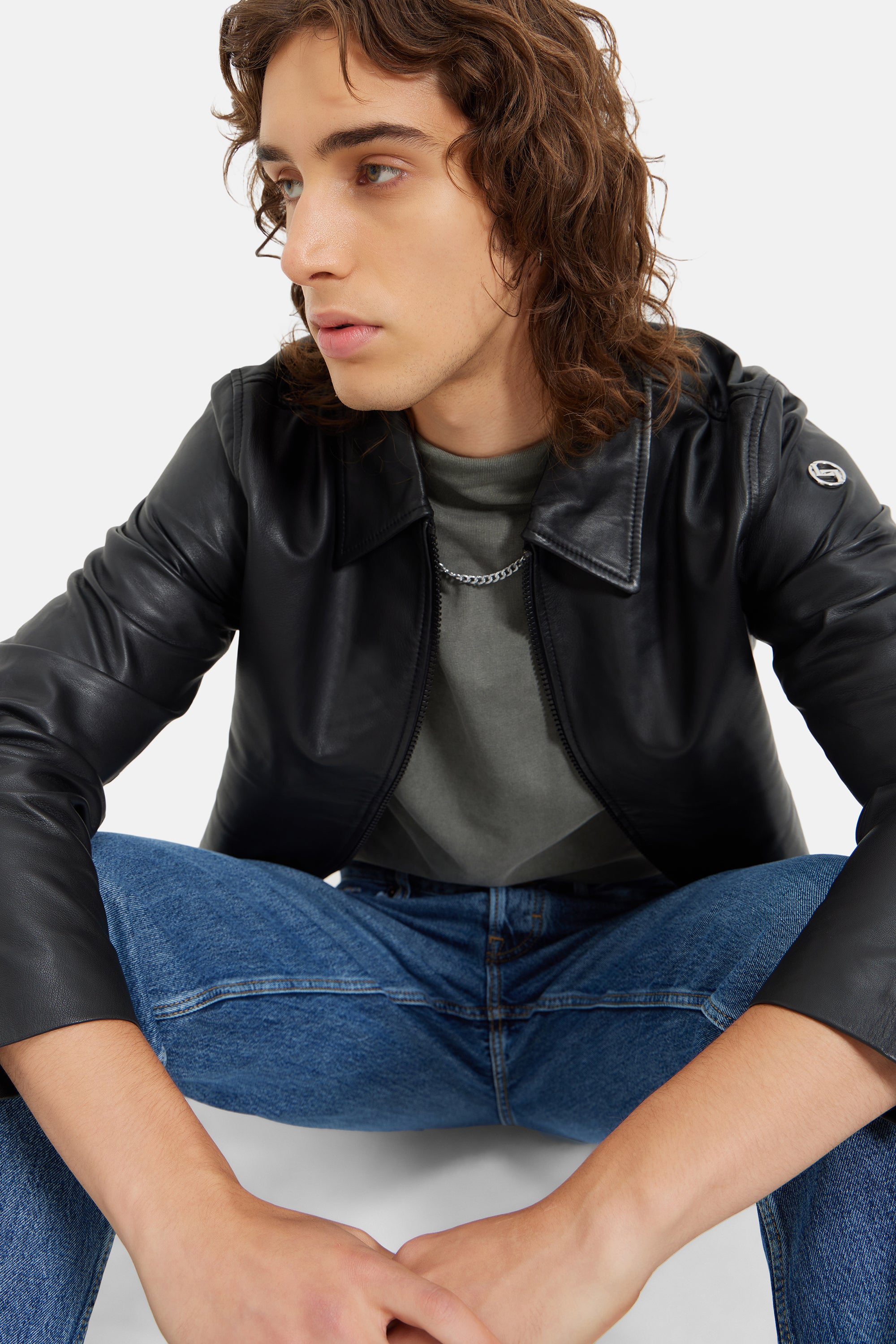 Rufus - Leather Blouson Jacket - Black