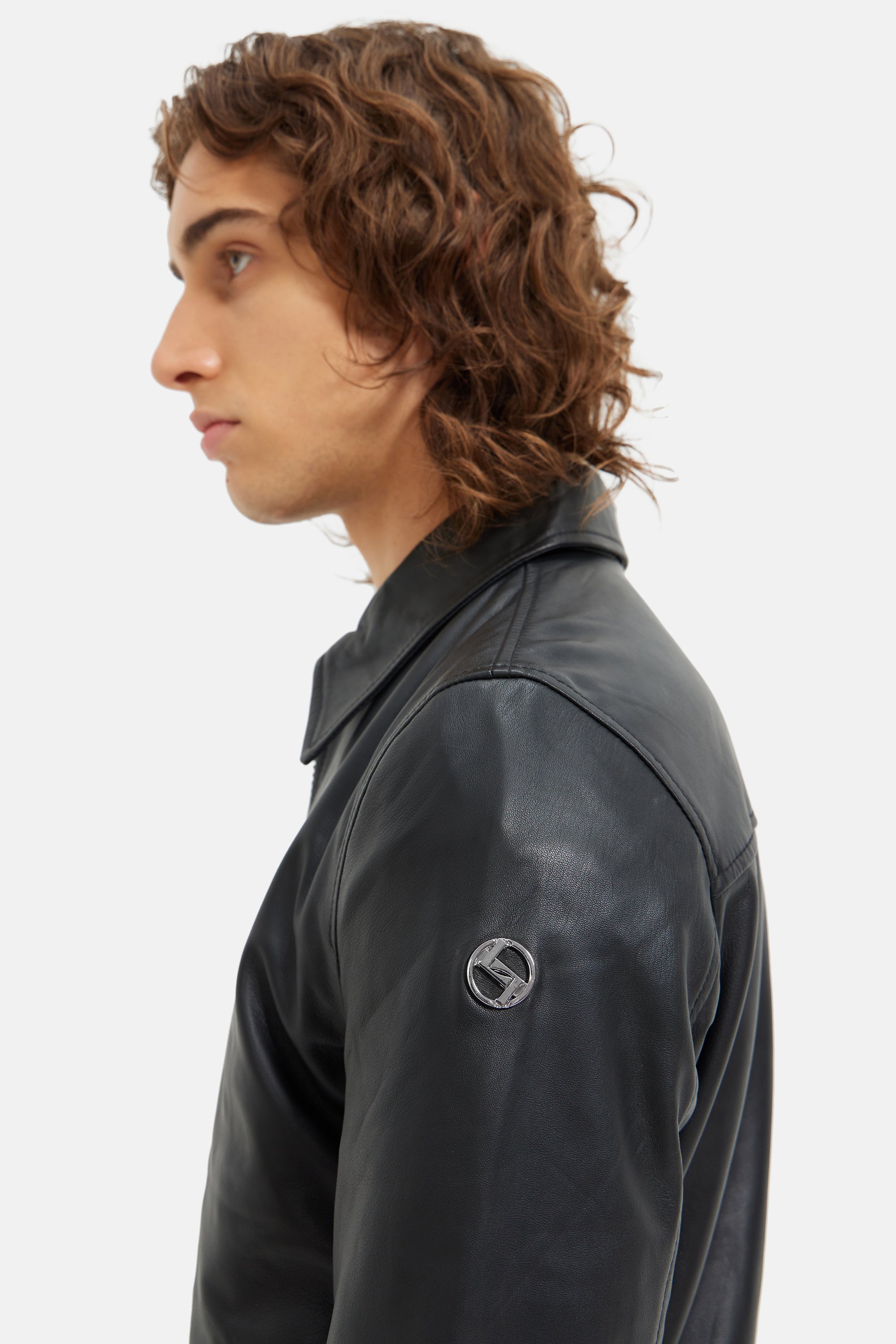 Rufus - Leather Blouson Jacket - Black