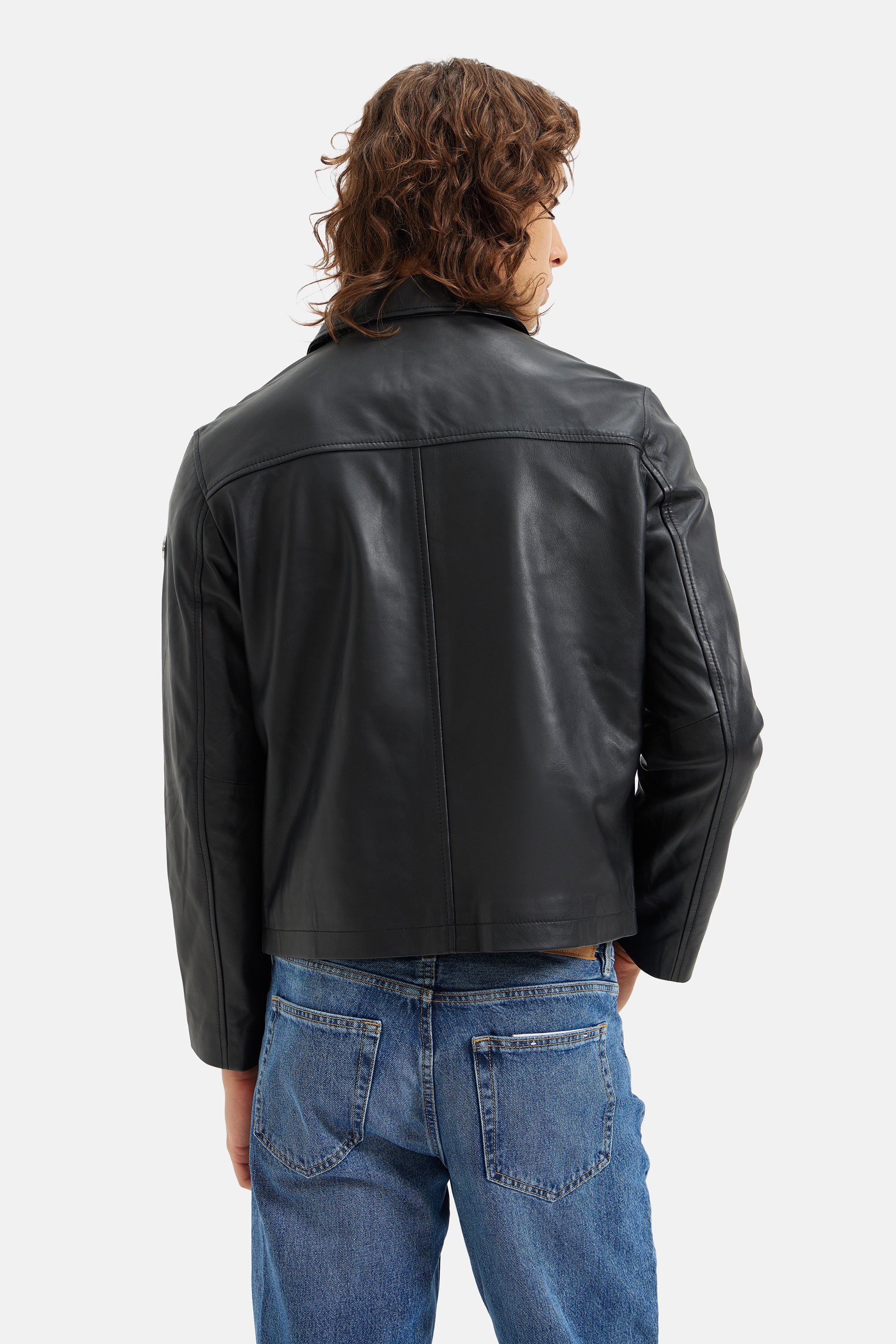 Rufus - Leather Blouson Jacket - Black