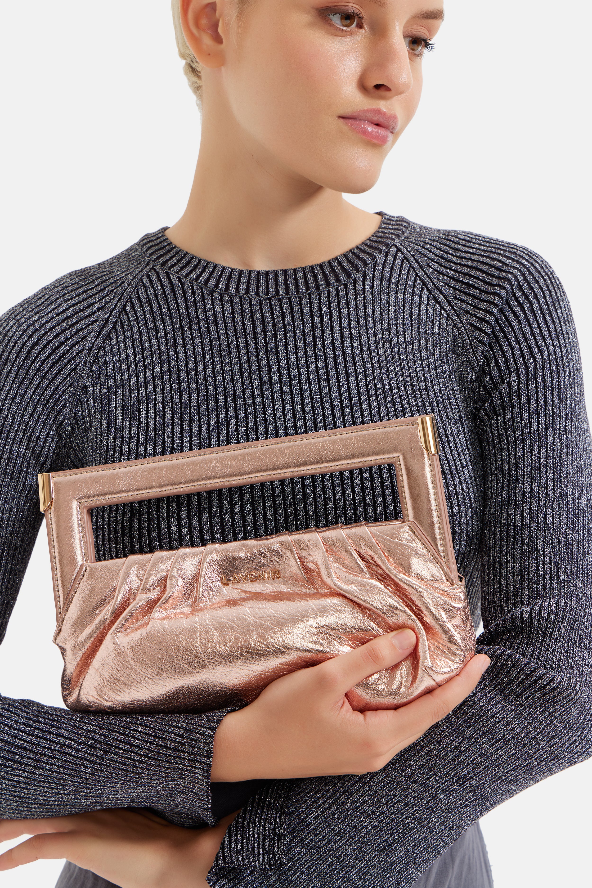 Doucette - Clutch Bag - Pink Metallic