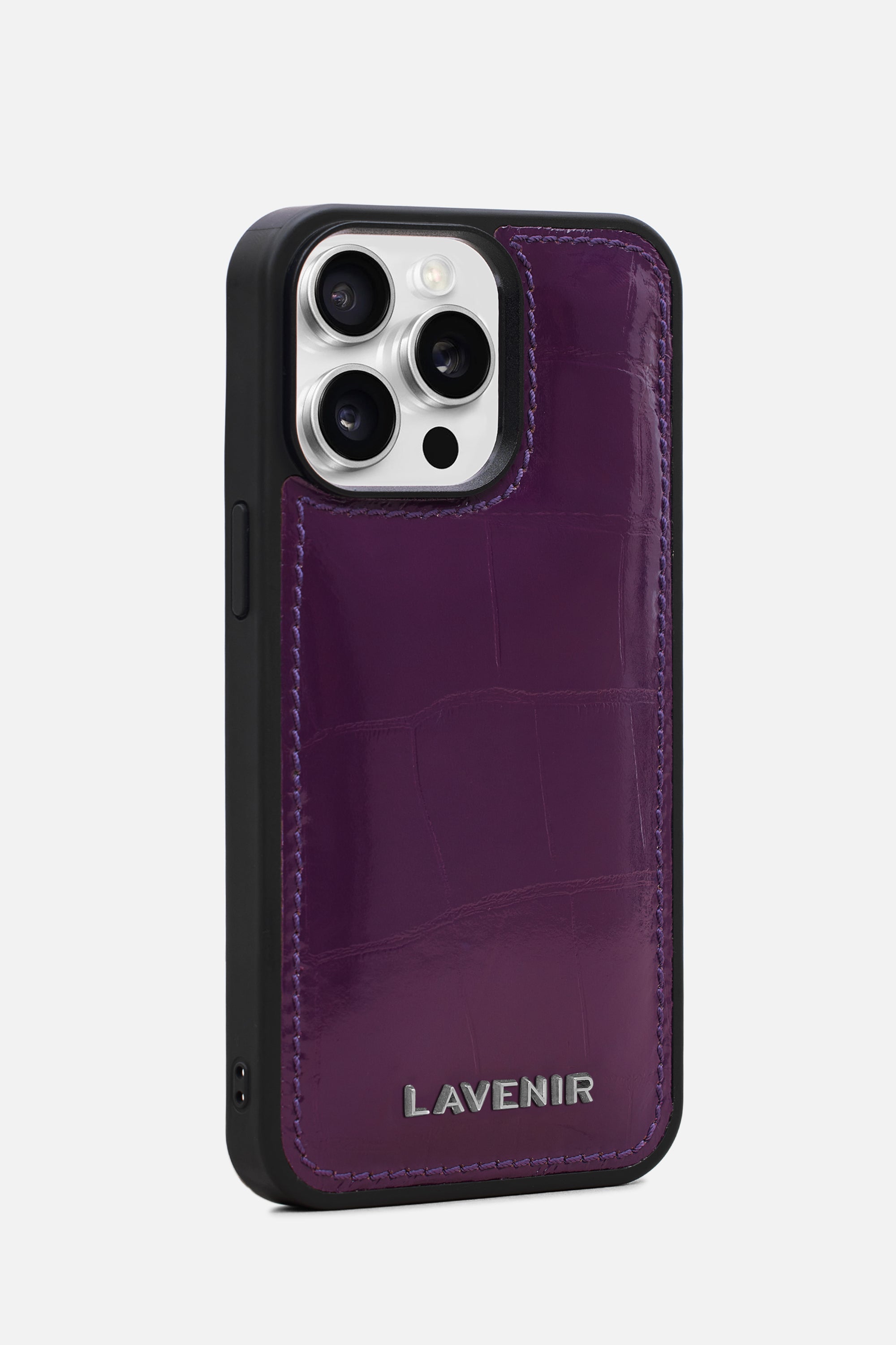 iPhone Puffer Case - Croco - Purple Haze