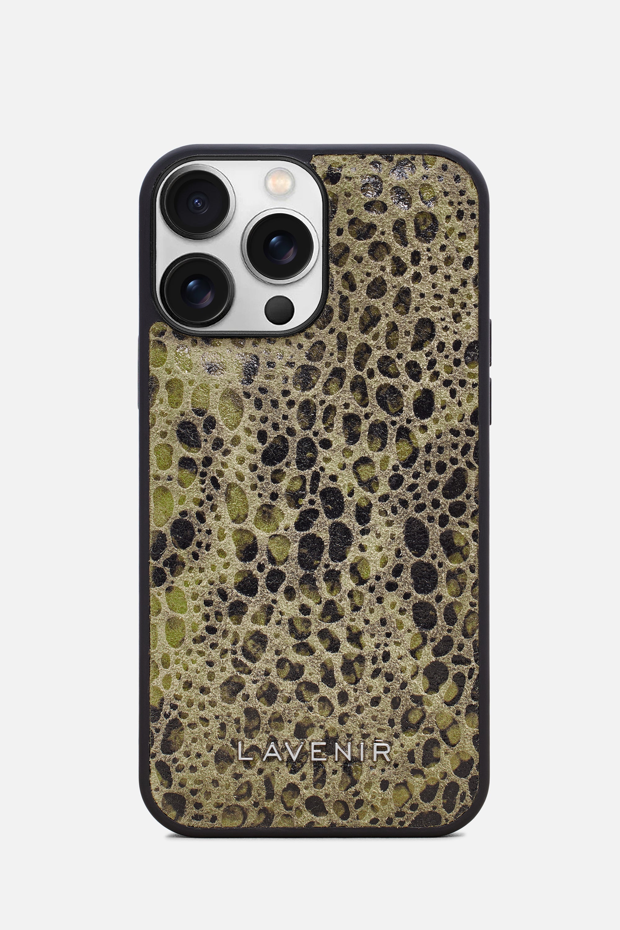 Iphone Case - Snake Embossed - Leaf Green