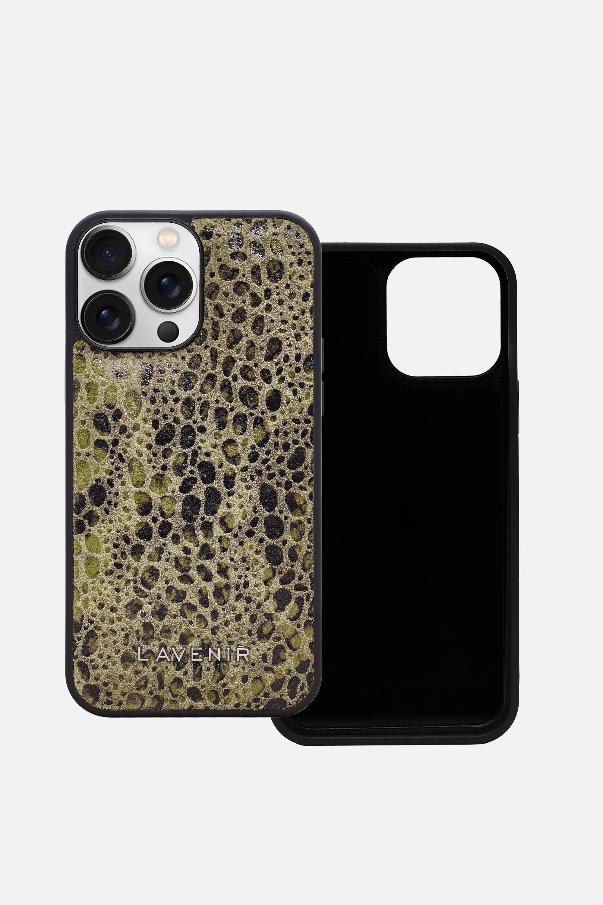 Iphone Case - Snake Embossed - Leaf Green