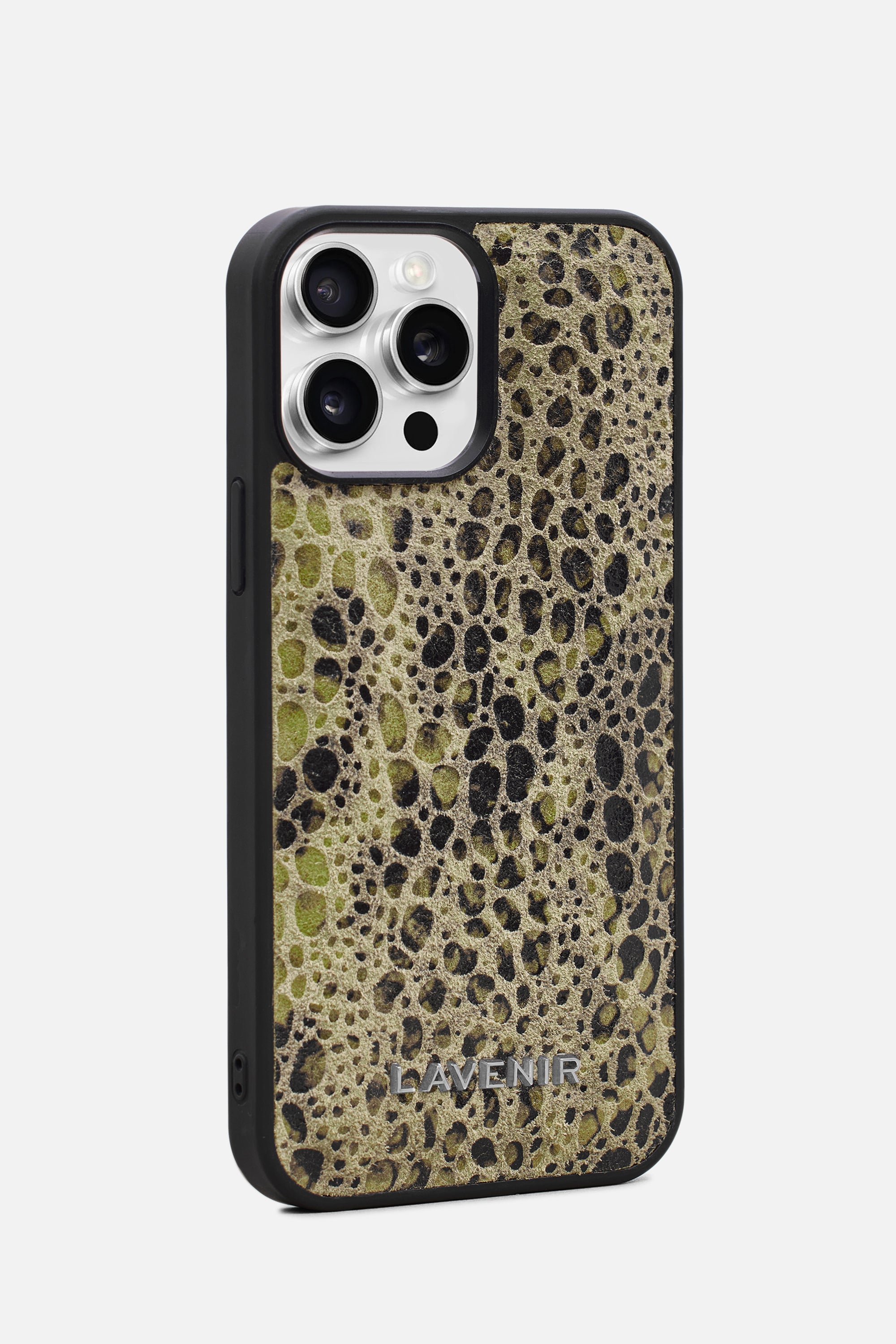 Iphone Case - Snake Embossed - Leaf Green