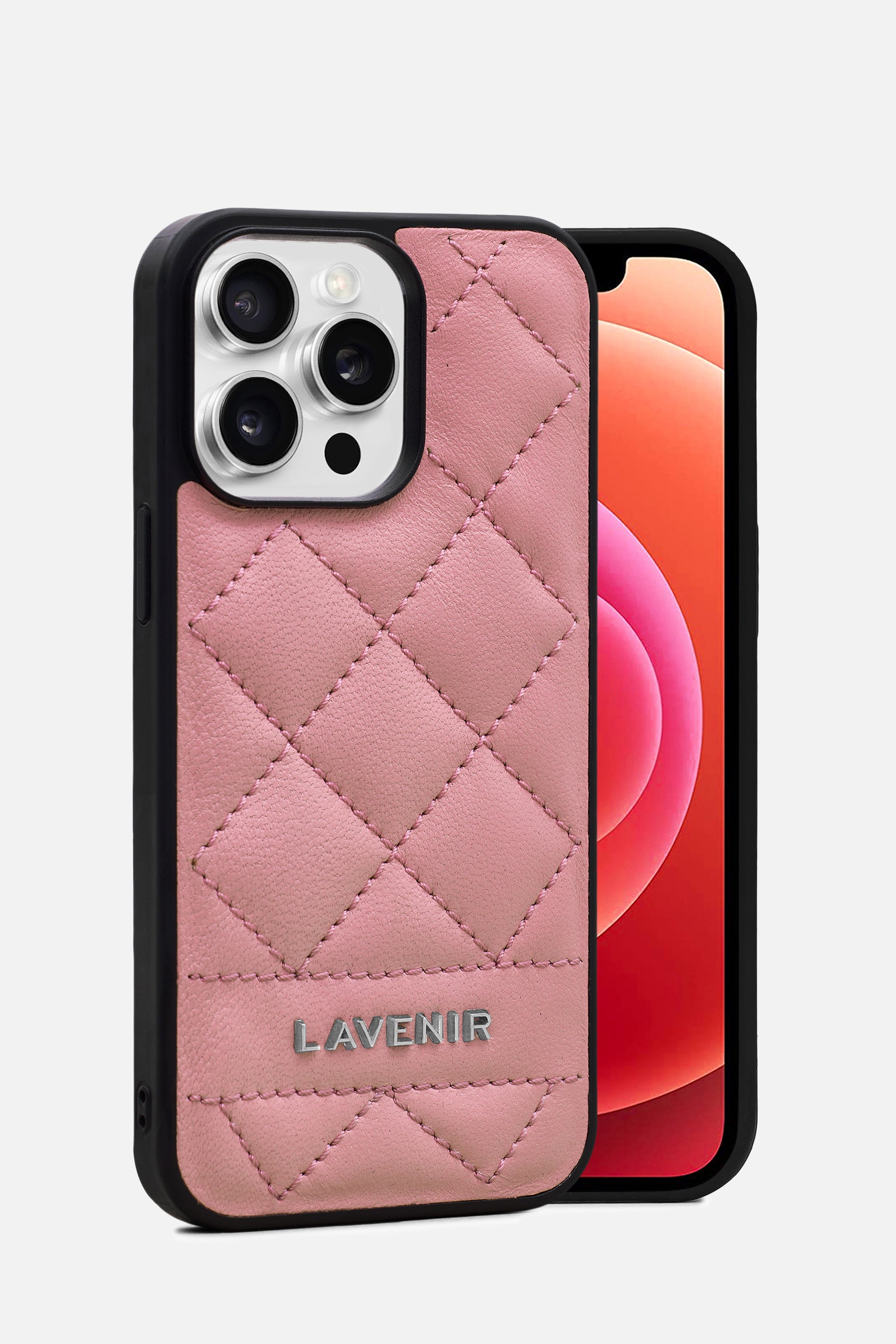 Iphone Case - Diamond Quilt - Salmon Pink