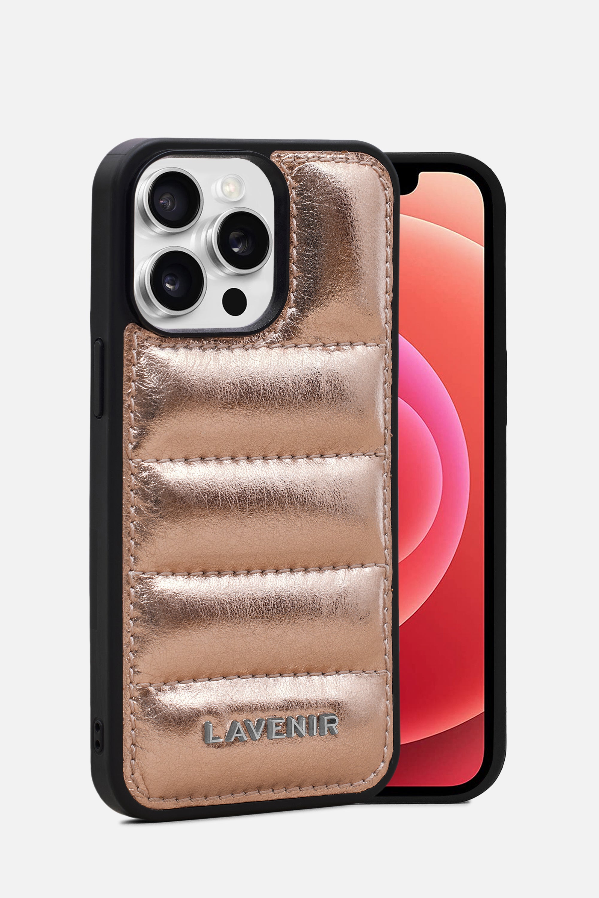 Iphone Case - Quilted Metallic - Blush