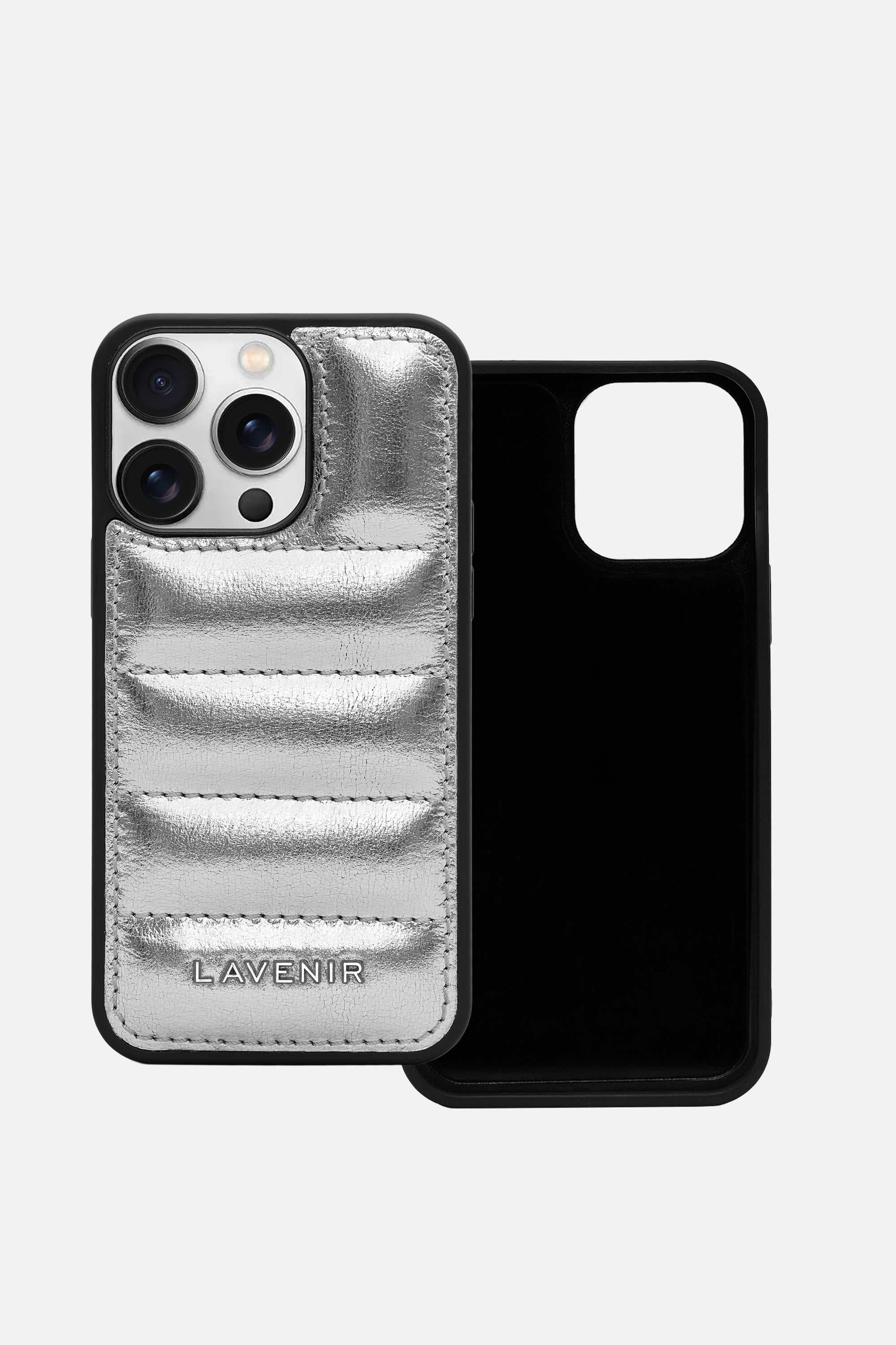 Iphone Case - Quilted Metallic - Silver