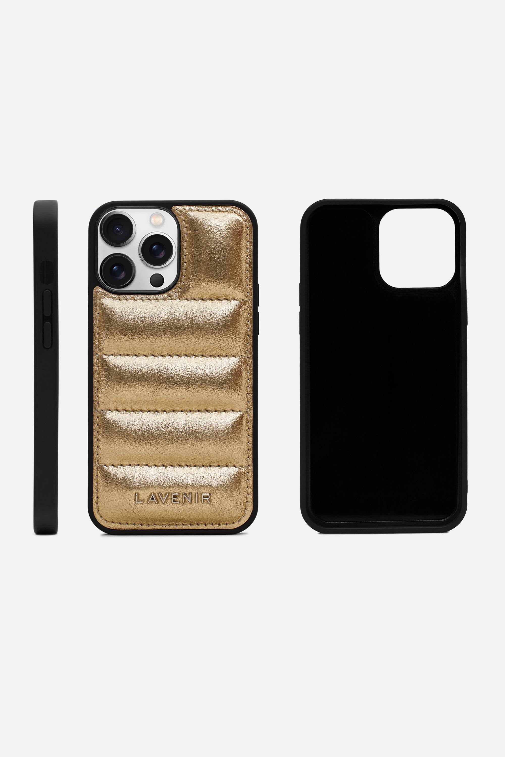 Iphone Case - Quilted Metallic - Gold