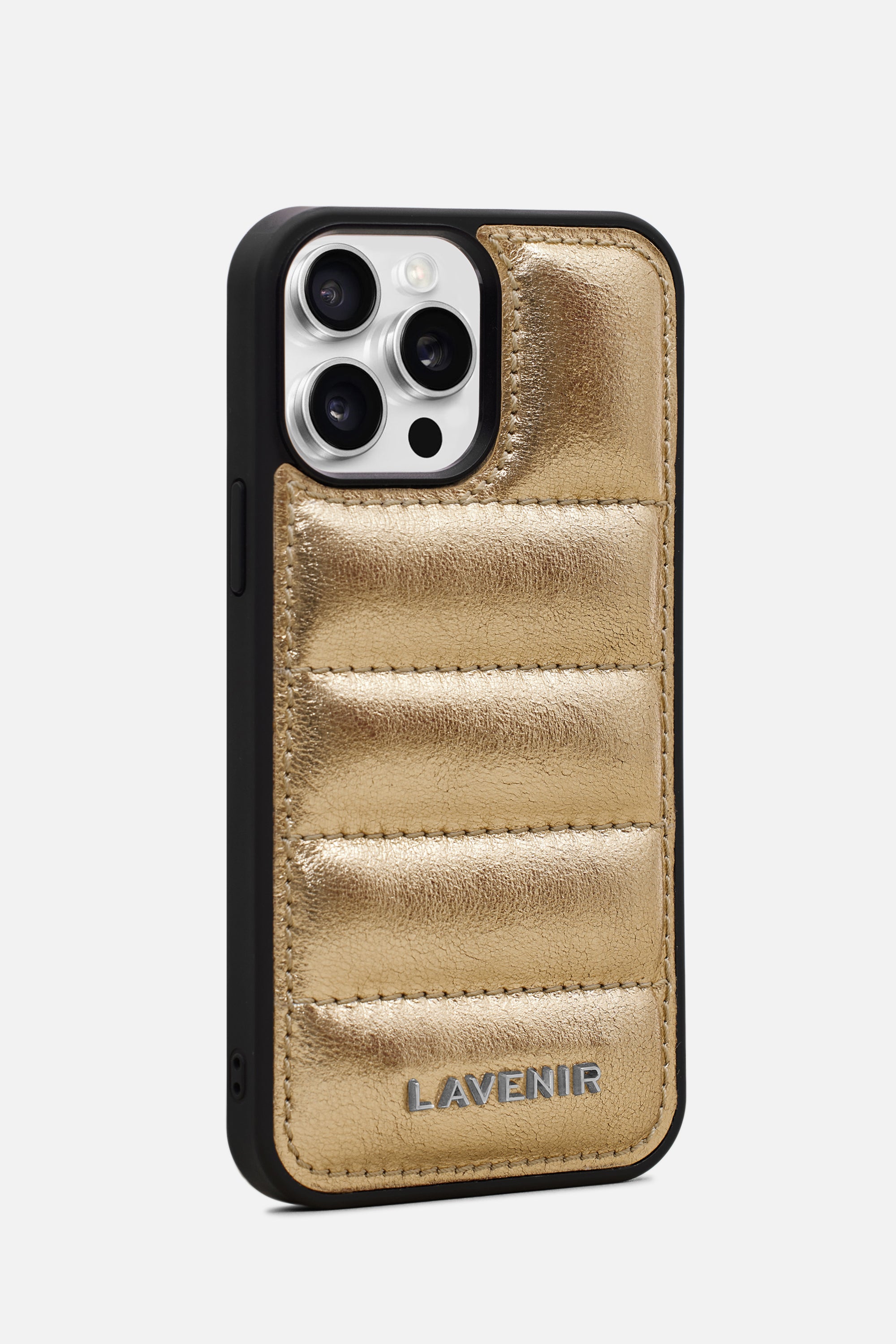 Iphone Case - Quilted Metallic - Gold