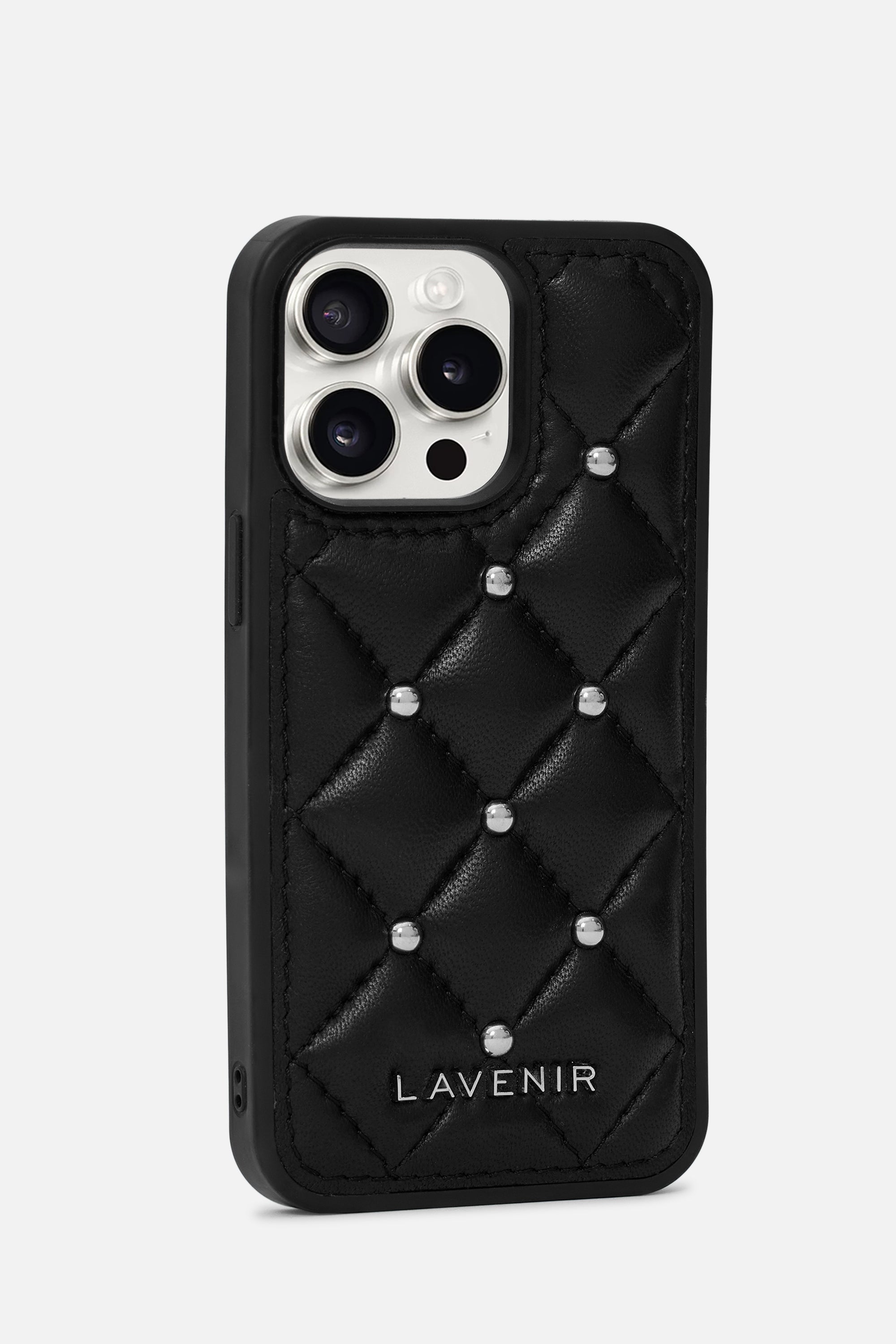 Diamond Quilted Studded Iphone Case