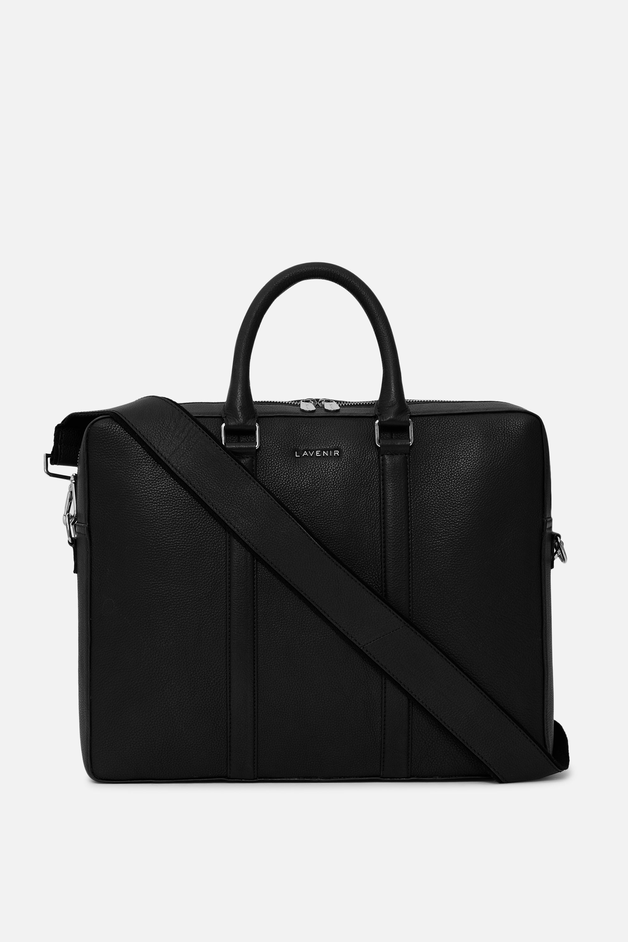 Etheral - Unisex Learther Laptop Bag - Black