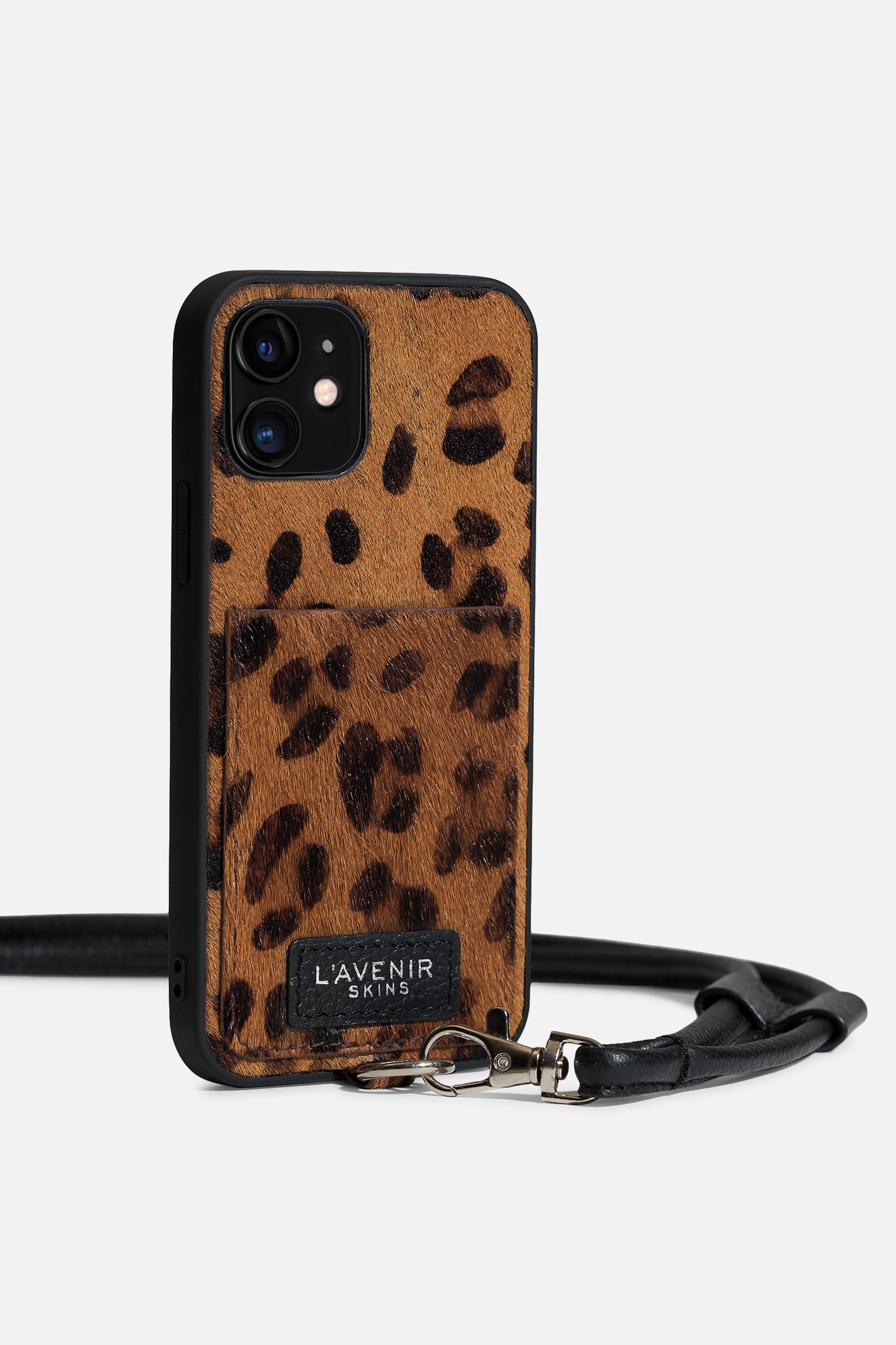 IPHONE SLING CASE - HAIR ON LEATHER - LEOPARD PRINT (100% Off)