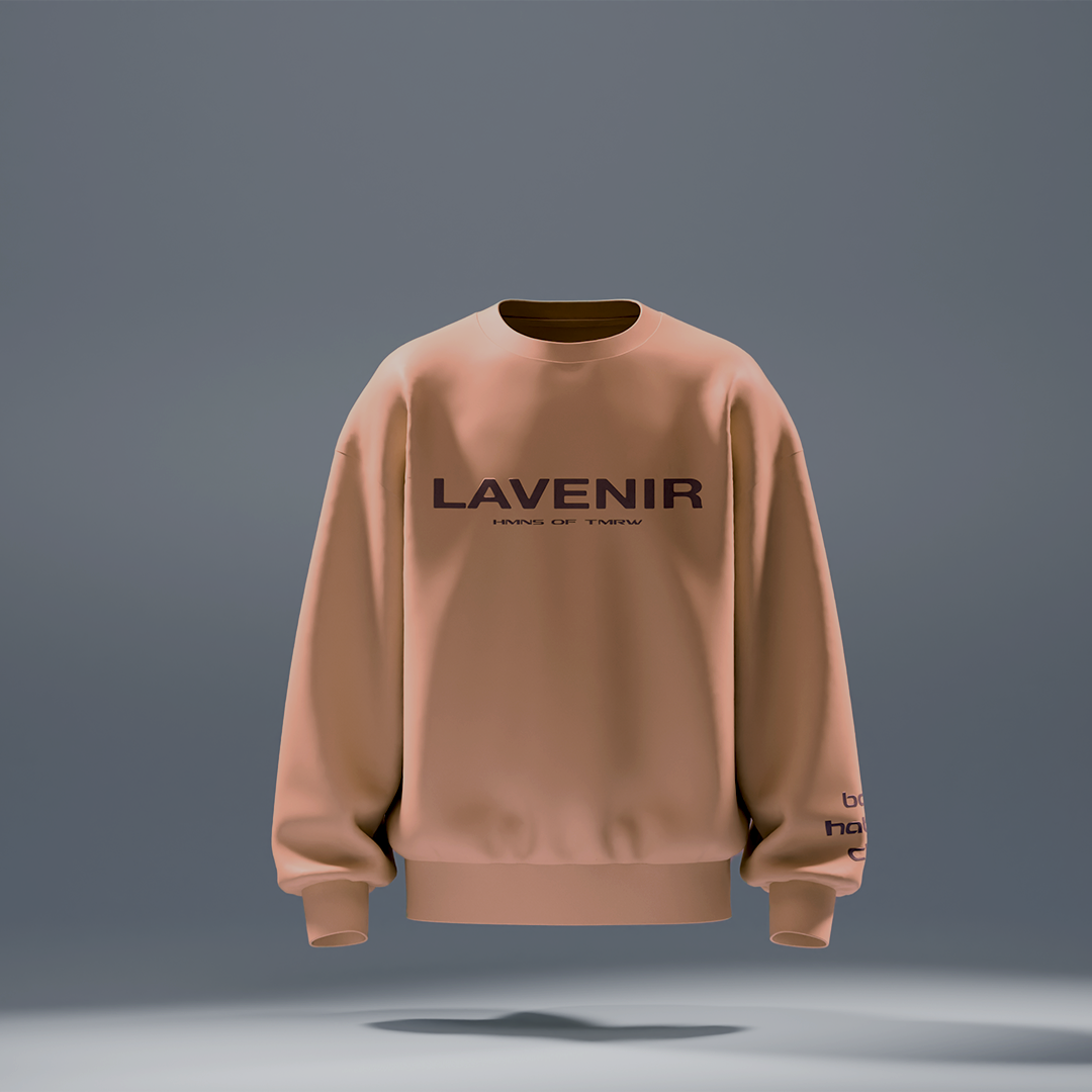 Humans - Round Neck Sweatshirt Light Apricot