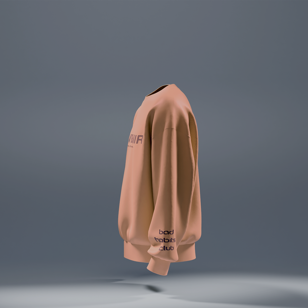 Humans - Round Neck Sweatshirt Light Apricot